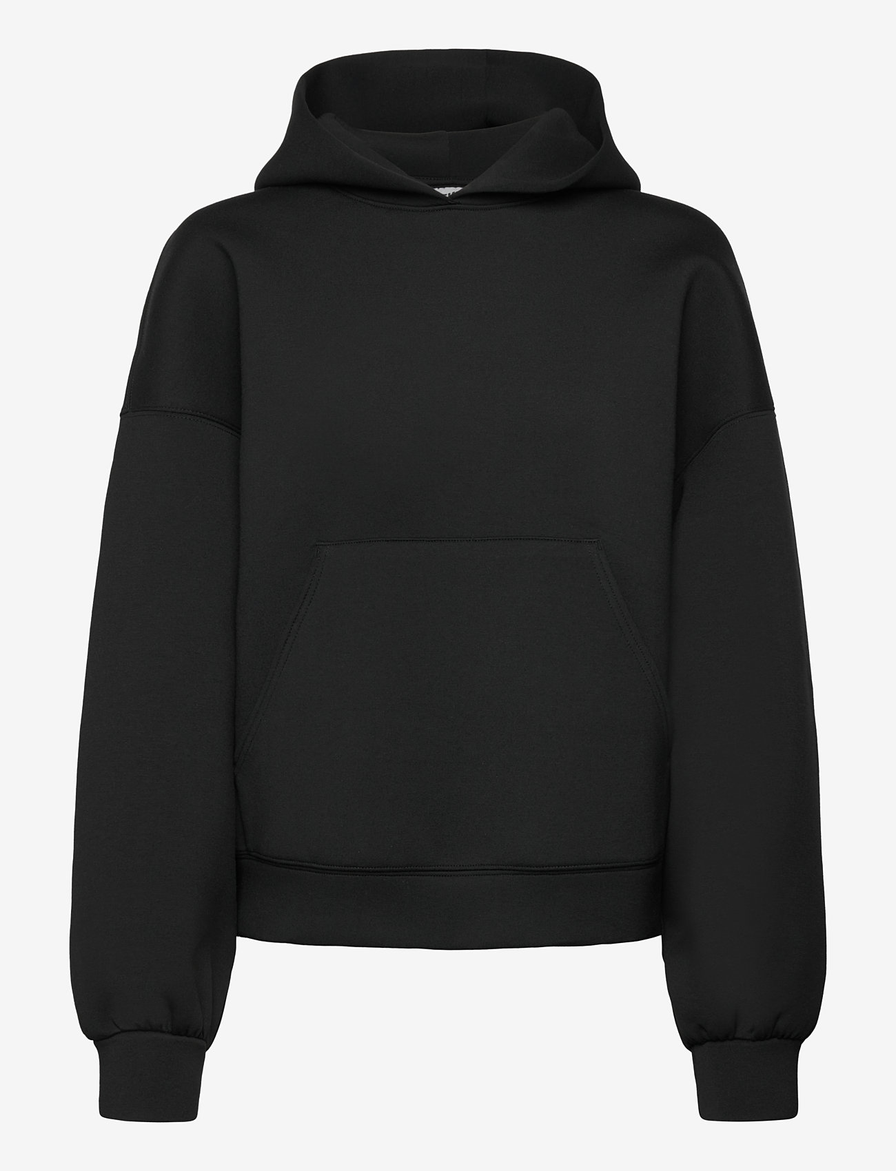 Weekday - Oversized Scuba Hoodie - hættetrøjer - black - 0