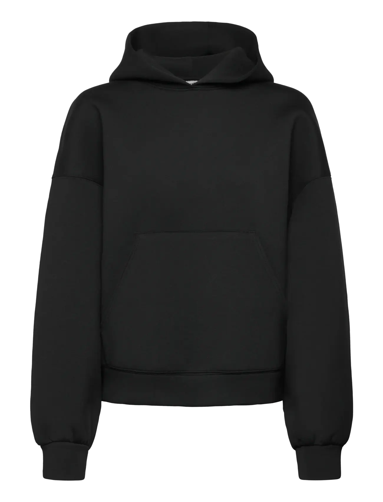 Weekday - Oversized Scuba Hoodie - hættetrøjer - black - 0