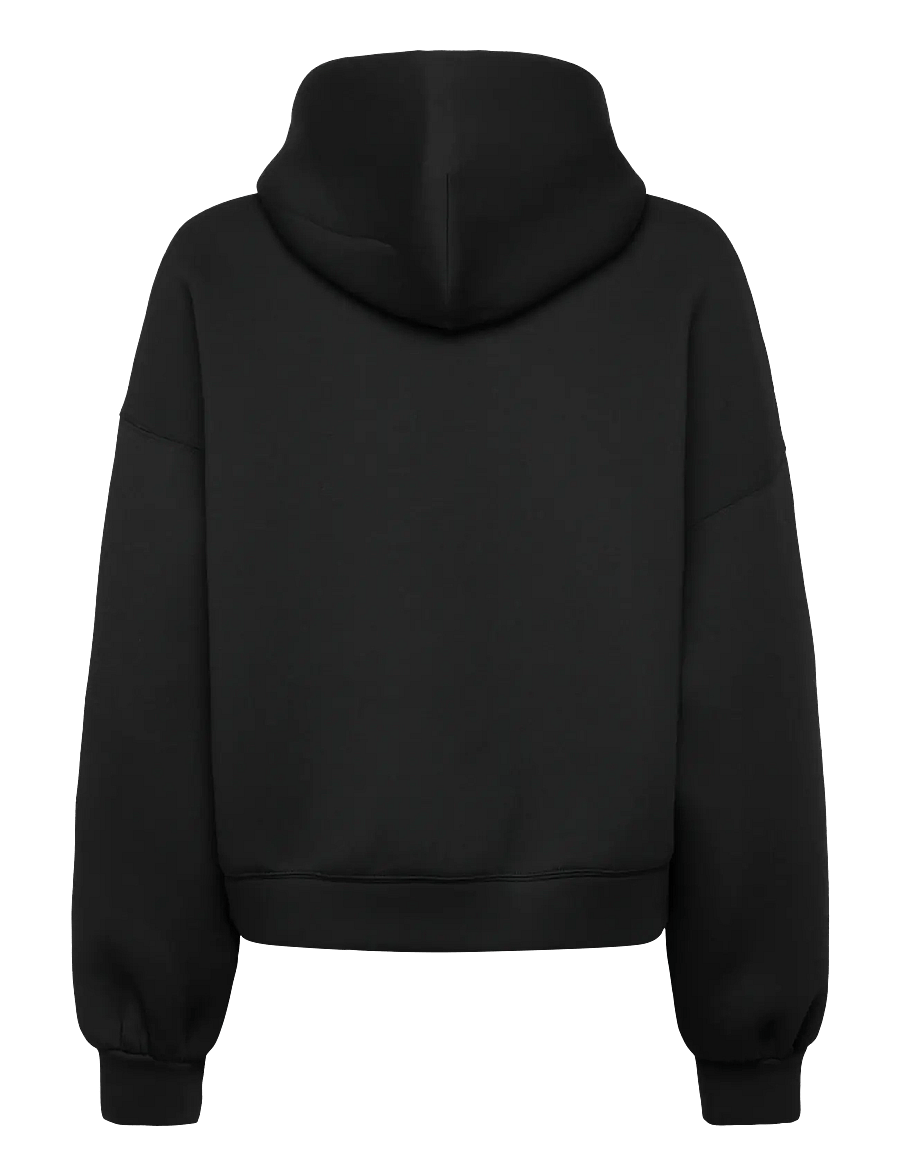 Weekday - Oversized Scuba Hoodie - hoodies - black - 1