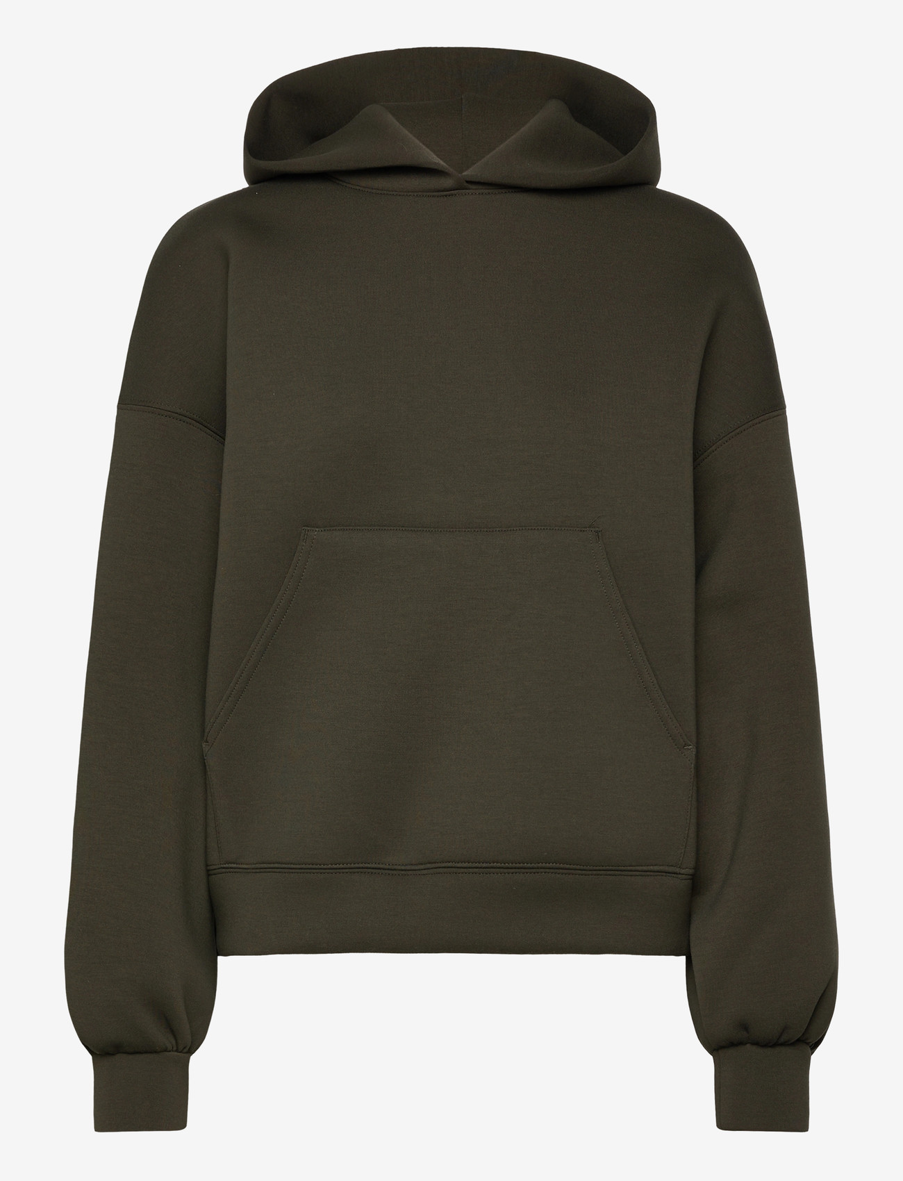 Weekday - Oversized Scuba Hoodie - hoodies - green dark - 0