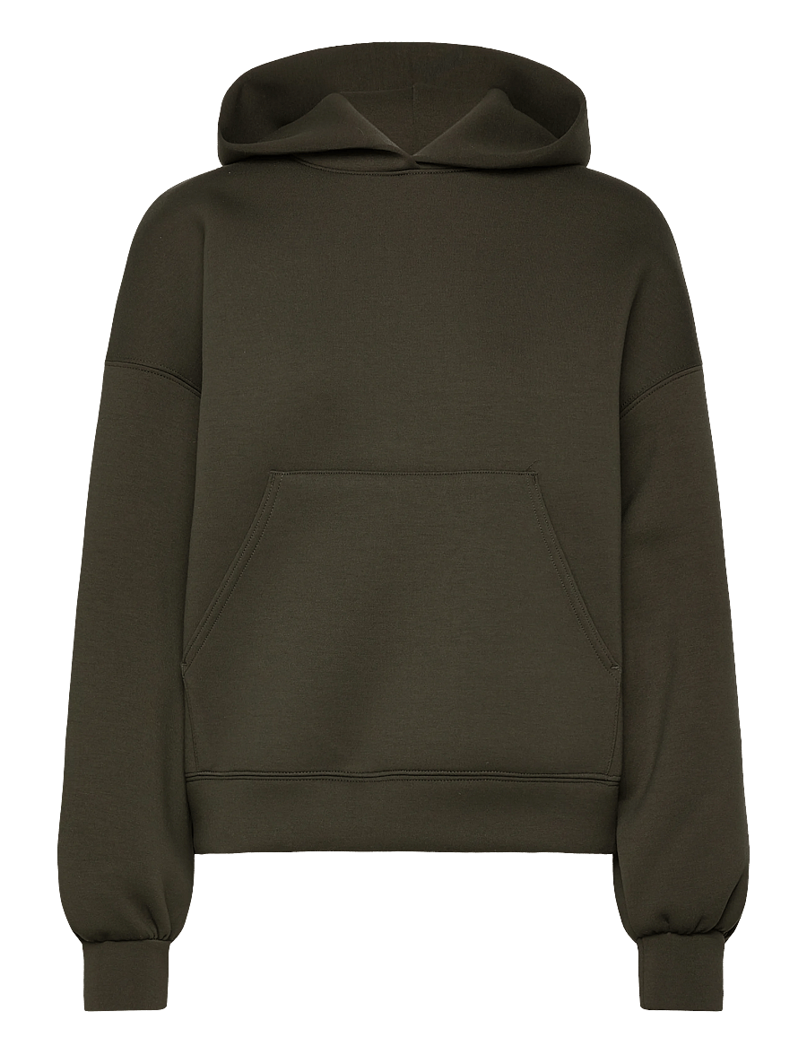 Weekday - Oversized Scuba Hoodie - kapuutsiga pusad - green dark - 1