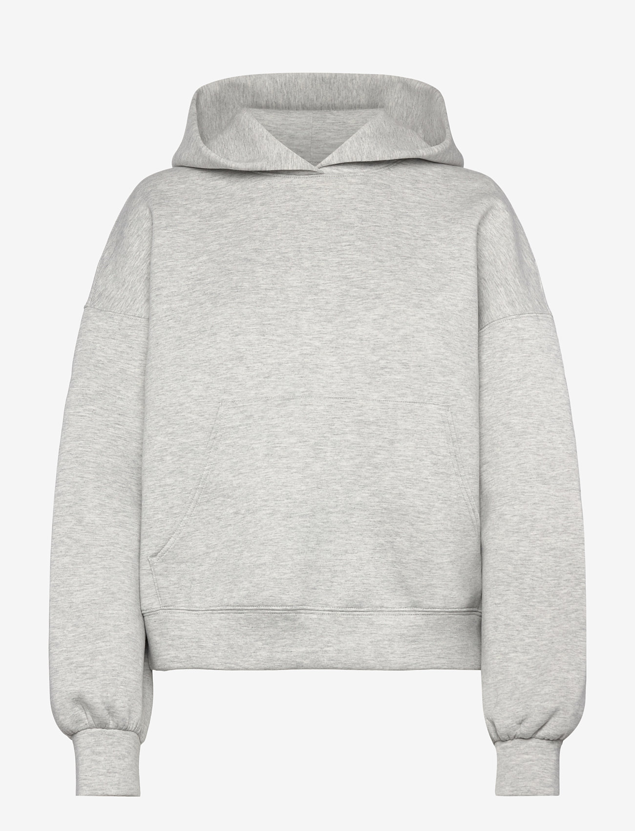 Weekday - Oversized Scuba Hoodie - hoodies - grey melange - 0