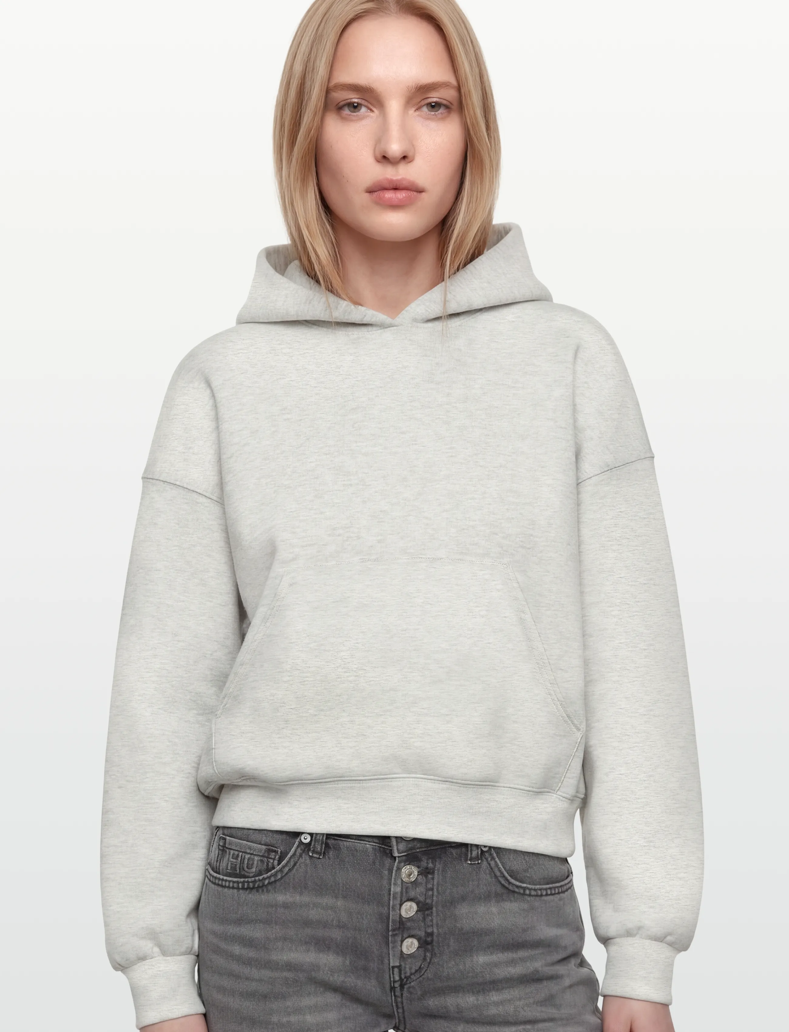 Weekday - Oversized Scuba Hoodie - kapuzenpullover - grey melange dusty l - 3