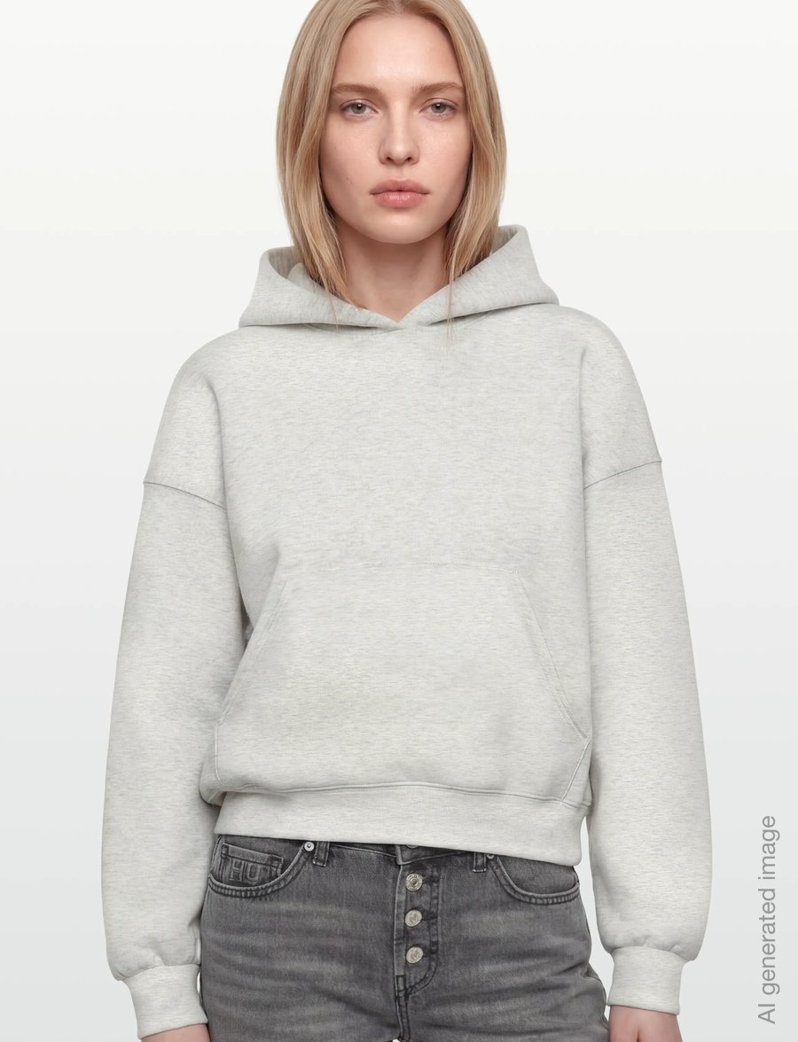 Weekday - Oversized Scuba Hoodie - hættetrøjer - grey melange dusty l - 3