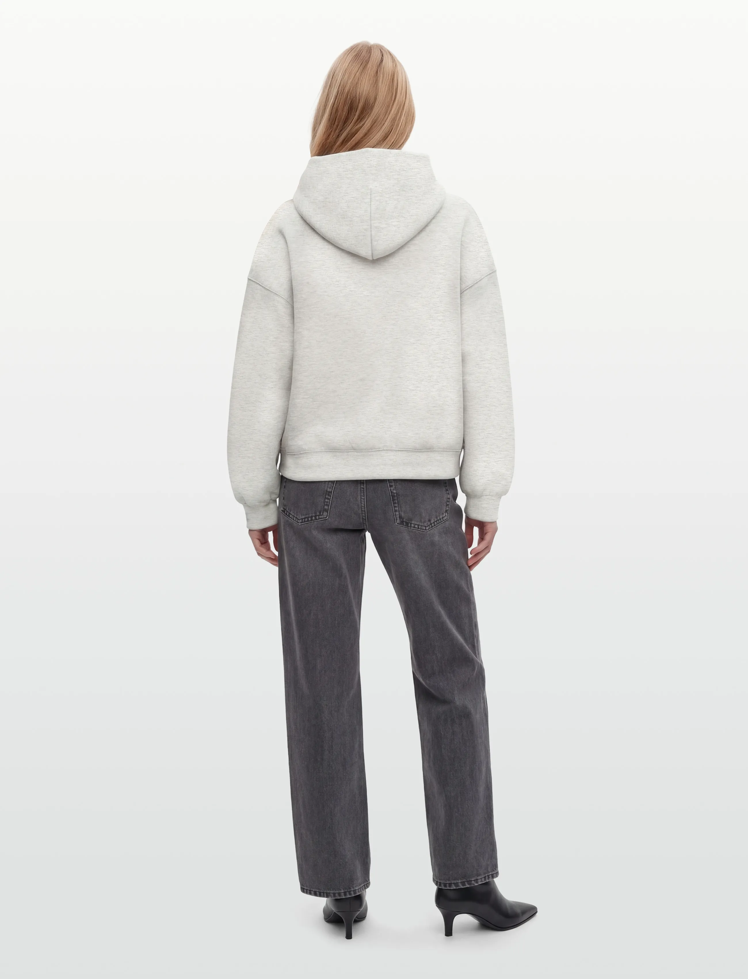 Weekday - Oversized Scuba Hoodie - kapuzenpullover - grey melange dusty l - 4