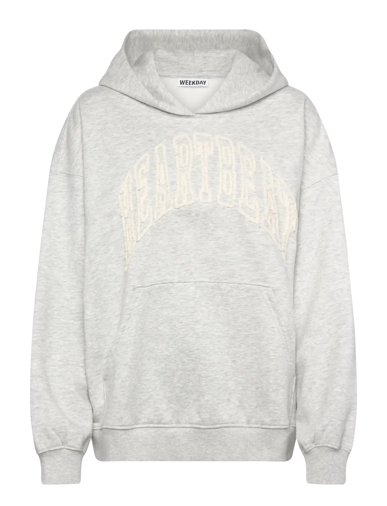 Weekday Printed Hoodie - Hverdags stil - GREY MELANGE / grey