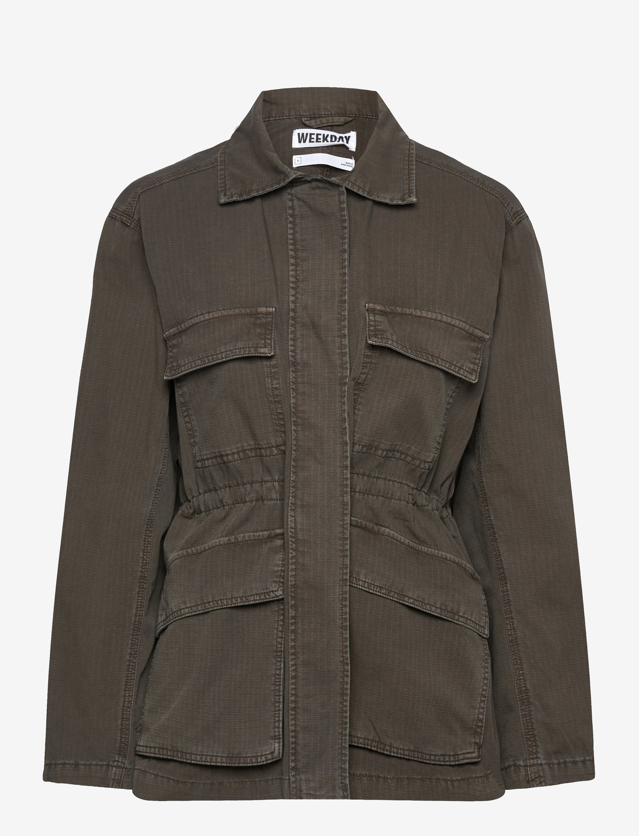 Weekday - Washed Ribstop Jacket - vårjackor - mole dark - 0