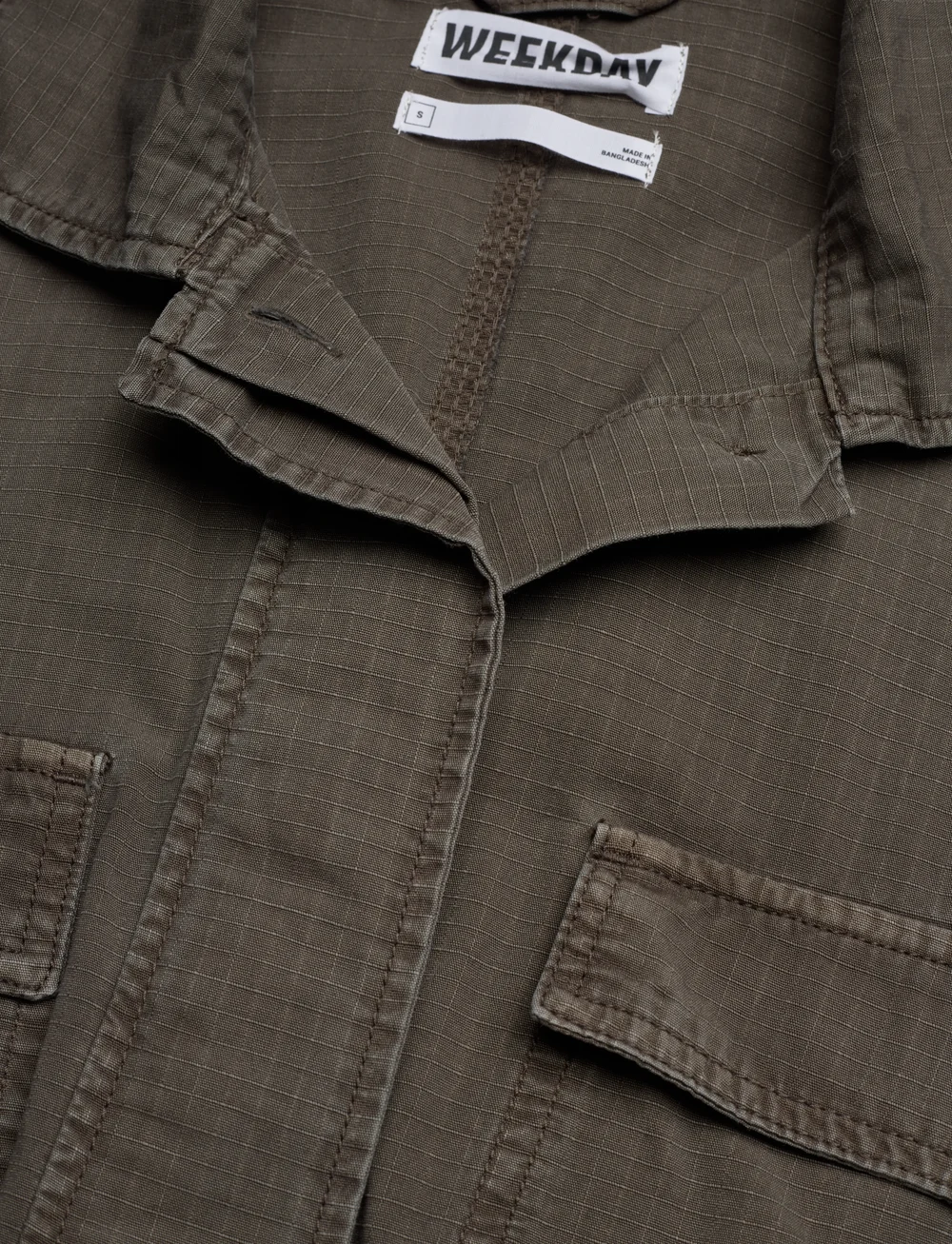 Weekday - Washed Ribstop Jacket - herbstjacken - mole dark - 4