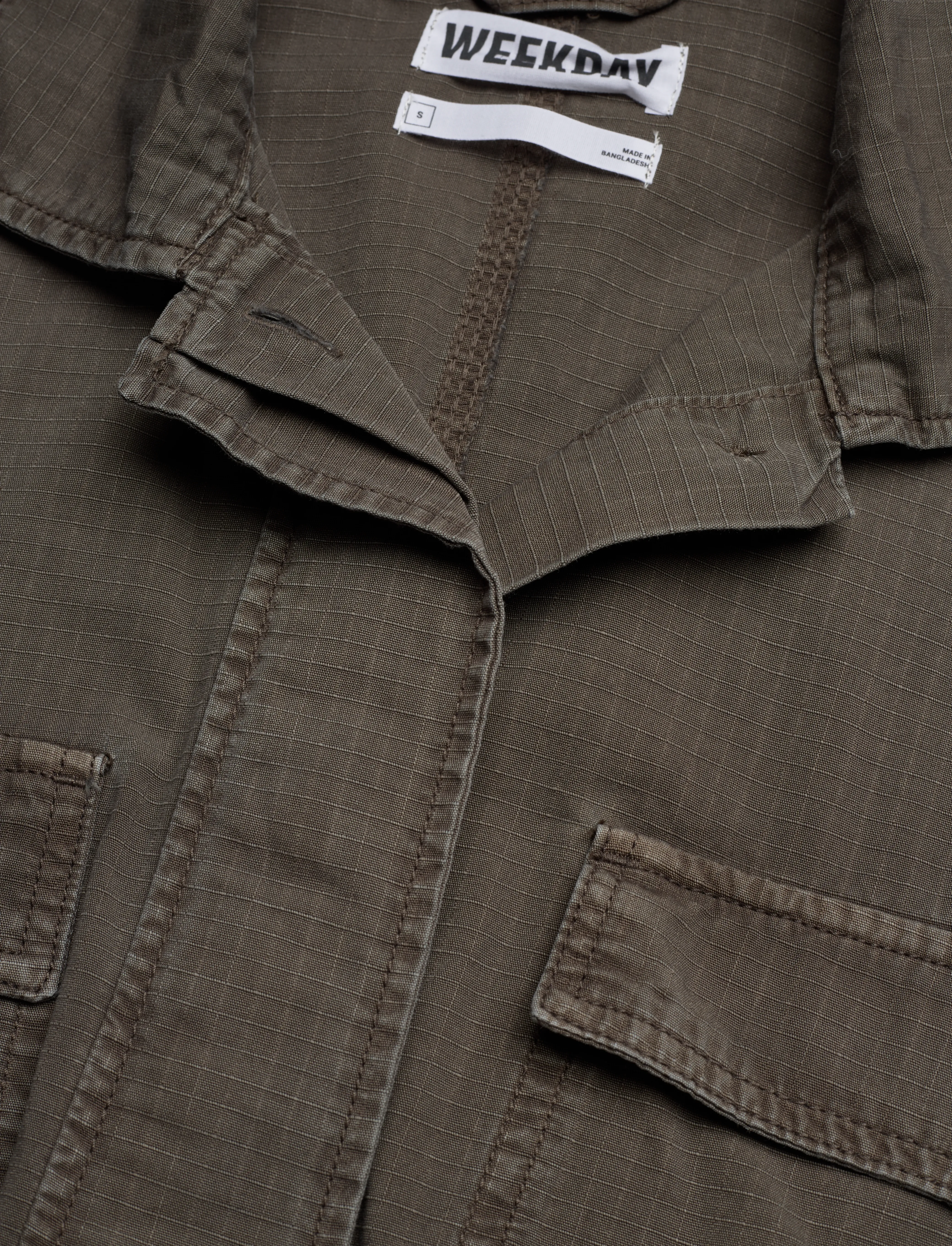 Weekday - Washed Ribstop Jacket - mole dark - 4