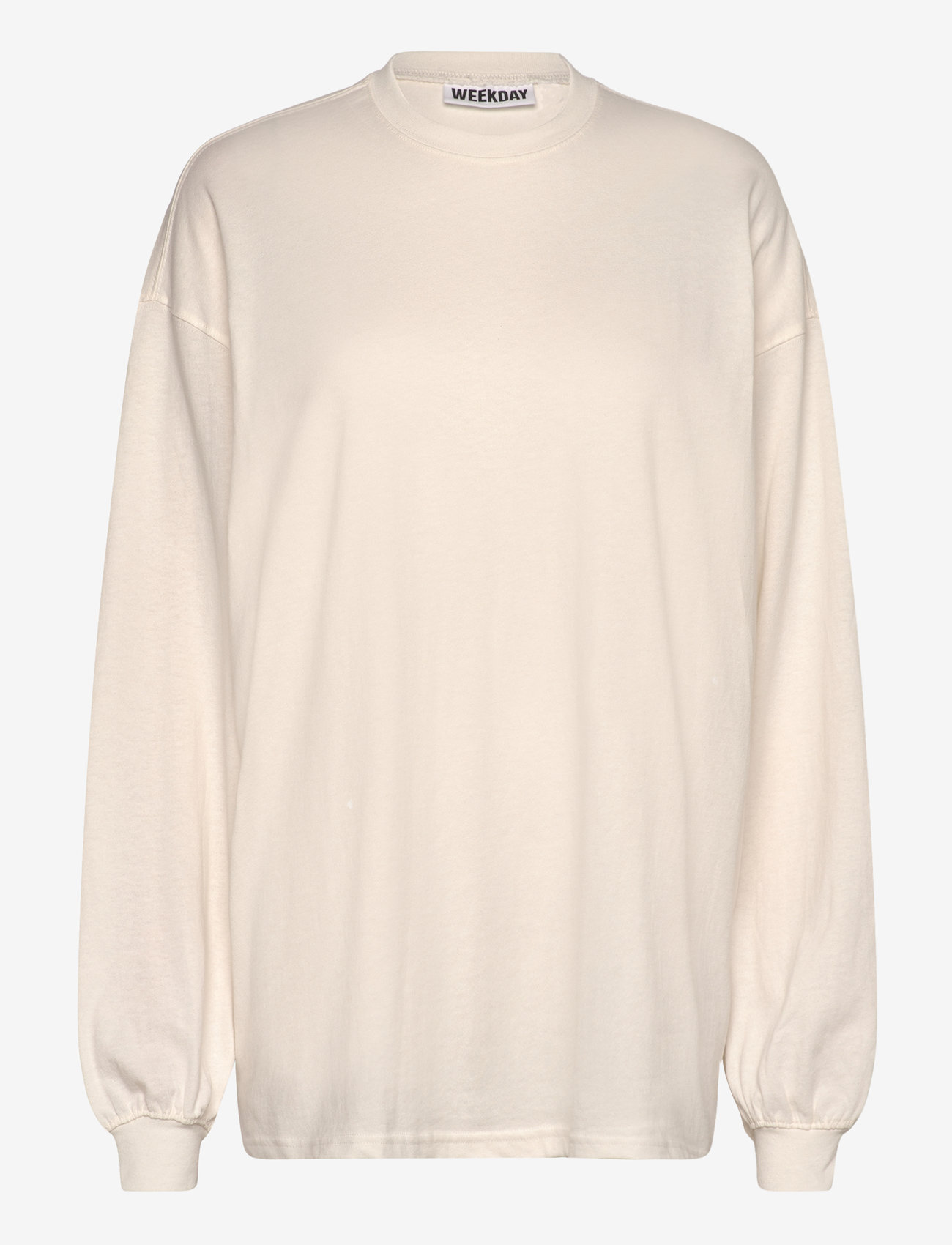 Weekday - Printed Long Sleeve - långärmade toppar - white - 0