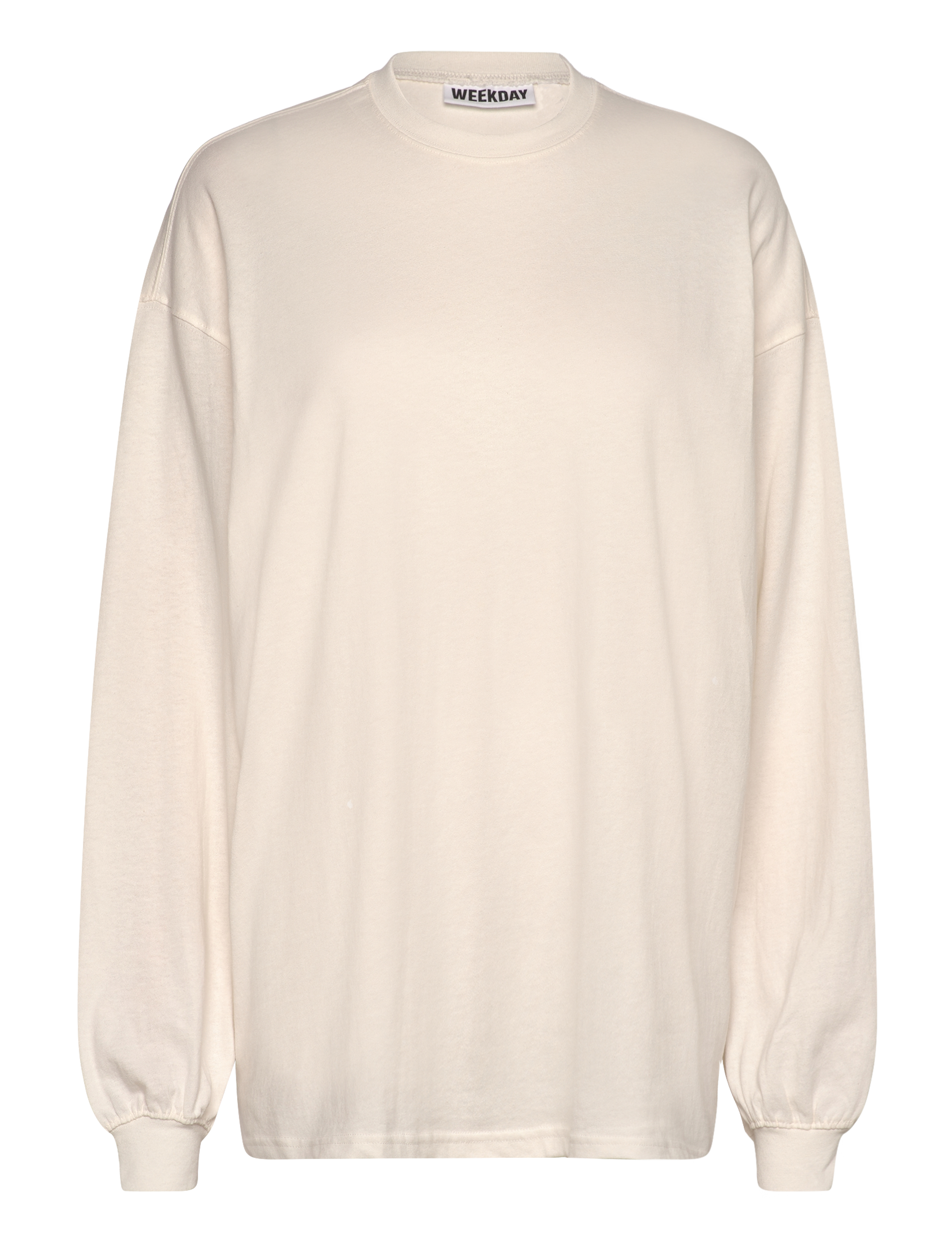 Weekday Printed Long Sleeve - Tøj - WHITE / cream