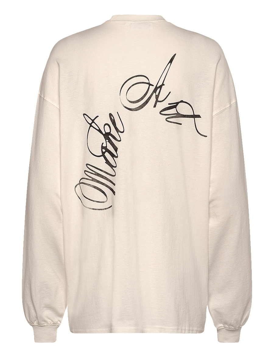 Weekday - Printed Long Sleeve - långärmade toppar - white - 1