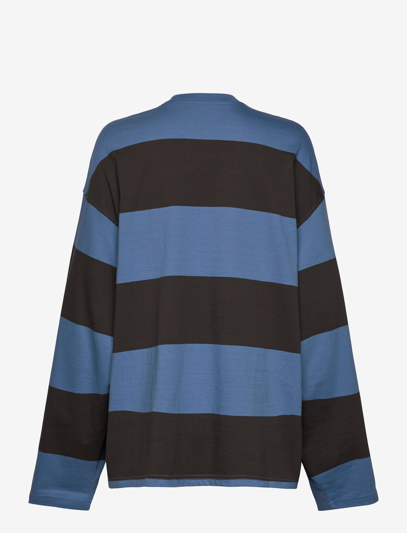 Weekday - Long-Sleeved Oversized Cotton T-shirt - pikkade varrukatega alussärgid - blue medium - 1