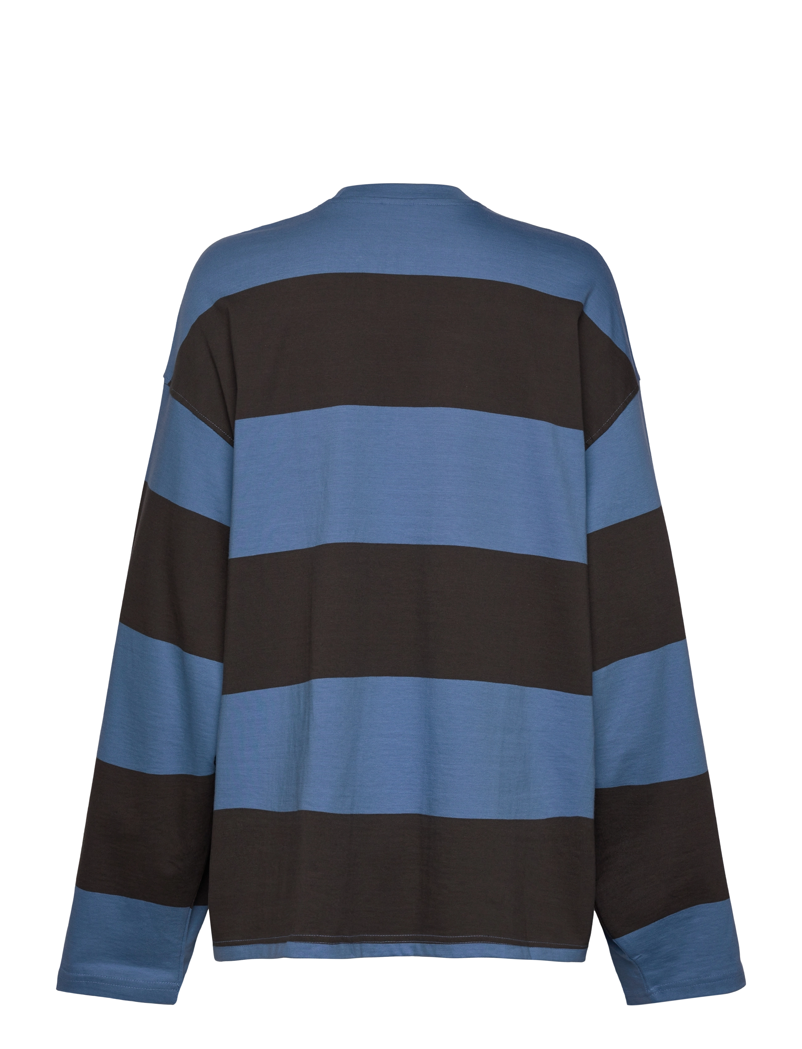Weekday - Long-Sleeved Oversized Cotton T-shirt - blue medium - 1