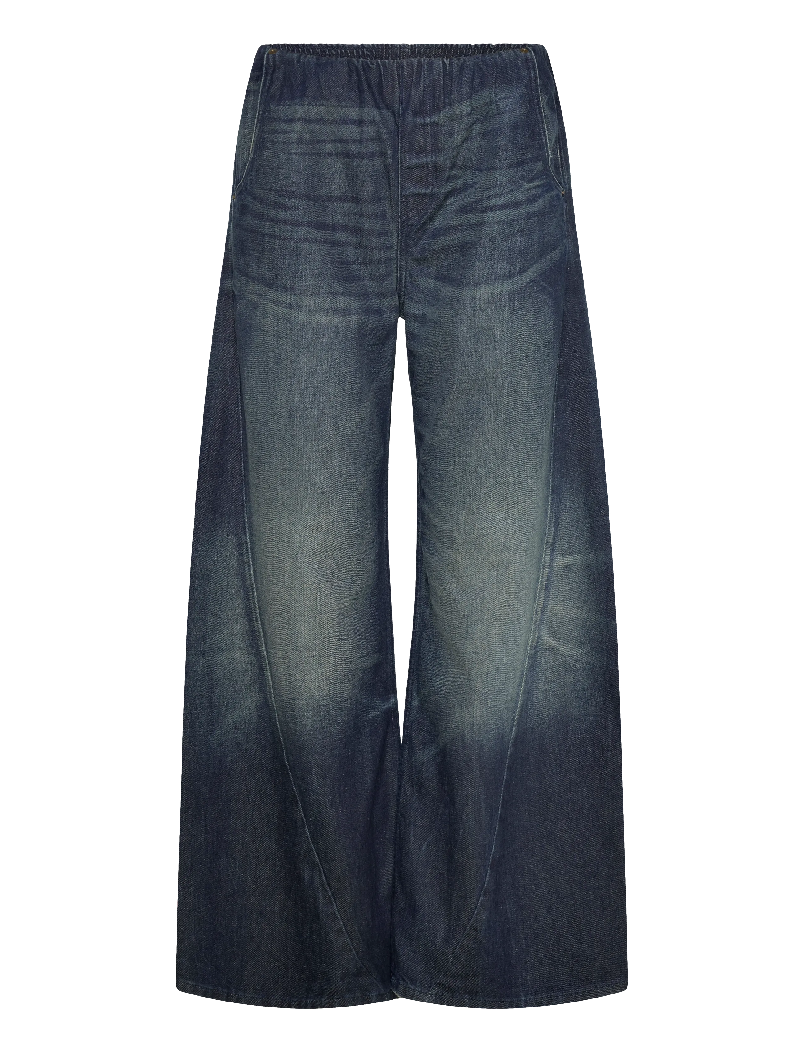 Weekday Low Rise Loose Fit Denim Joggers - Jaunumi - MID BLUE / blue