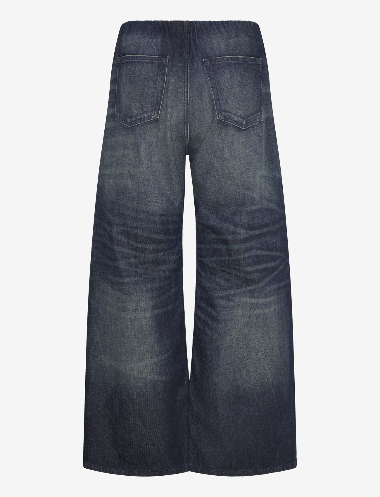 Weekday - Low Rise Loose Fit Denim Joggers - joggers - mid blue - 2