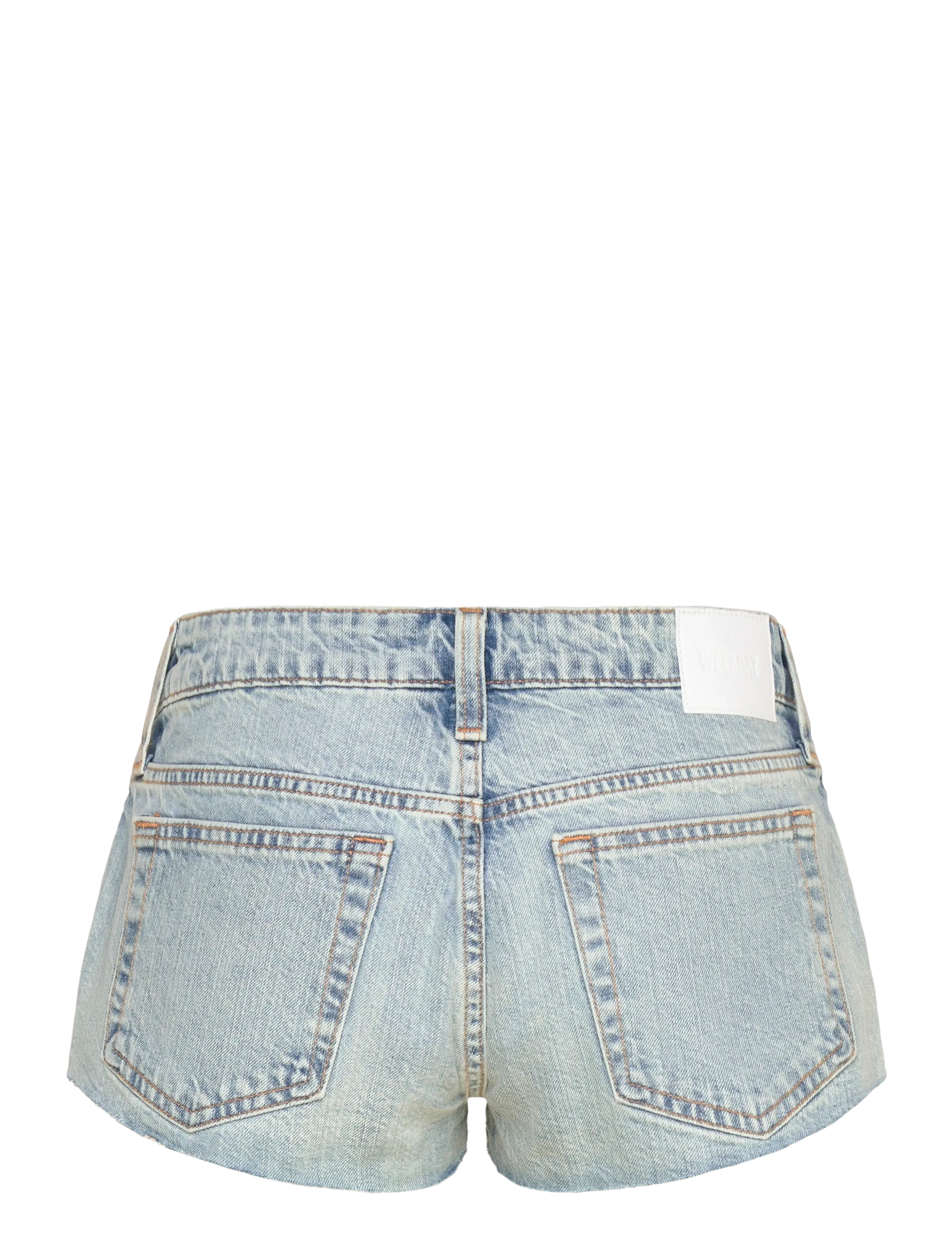 Weekday - Venus Frayed Low Rise Denim Hotpants - jorts - dream blue - 2