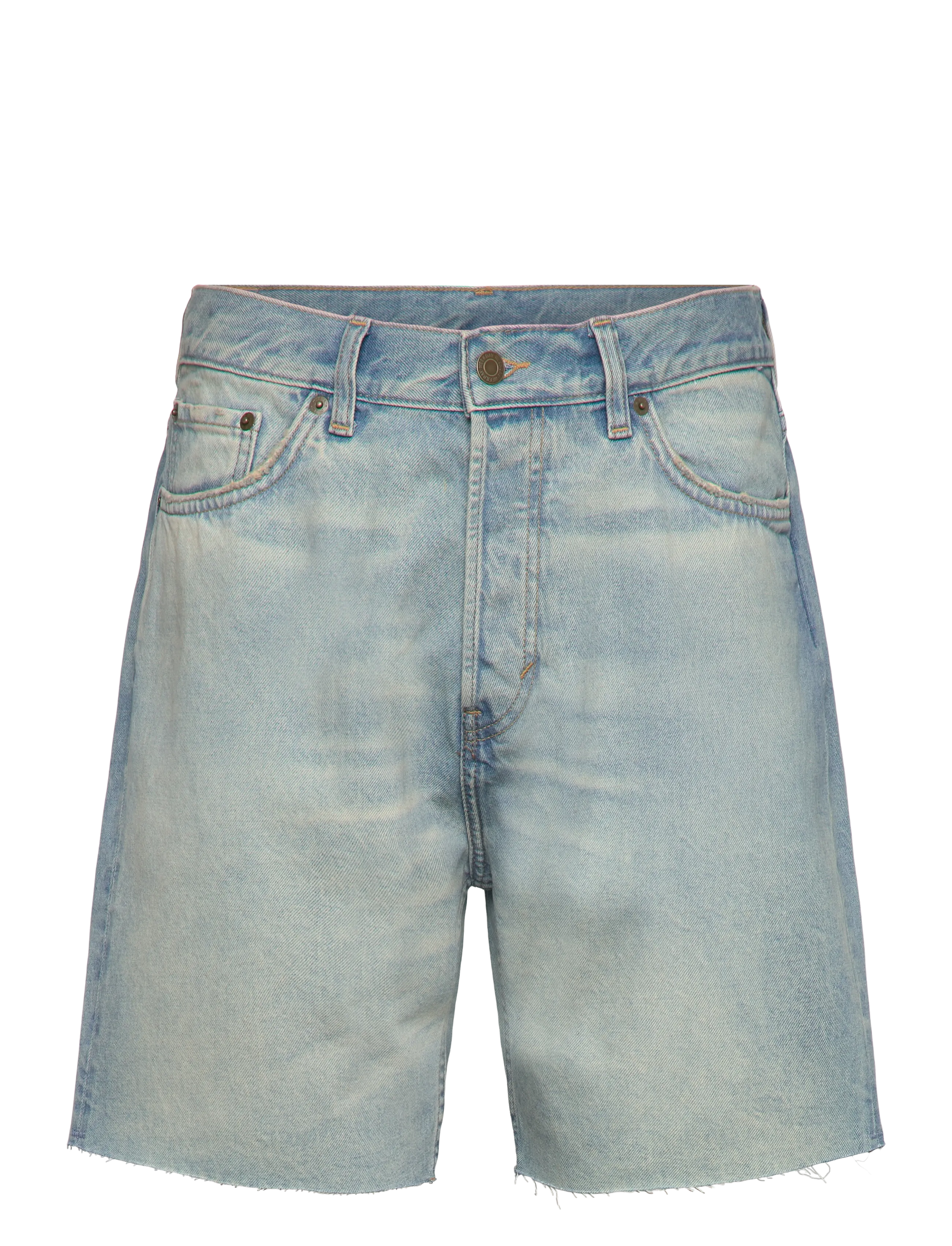 Weekday Space Denim Relaxed Shorts, 32, Blue, Shorts > Denim, Herre
