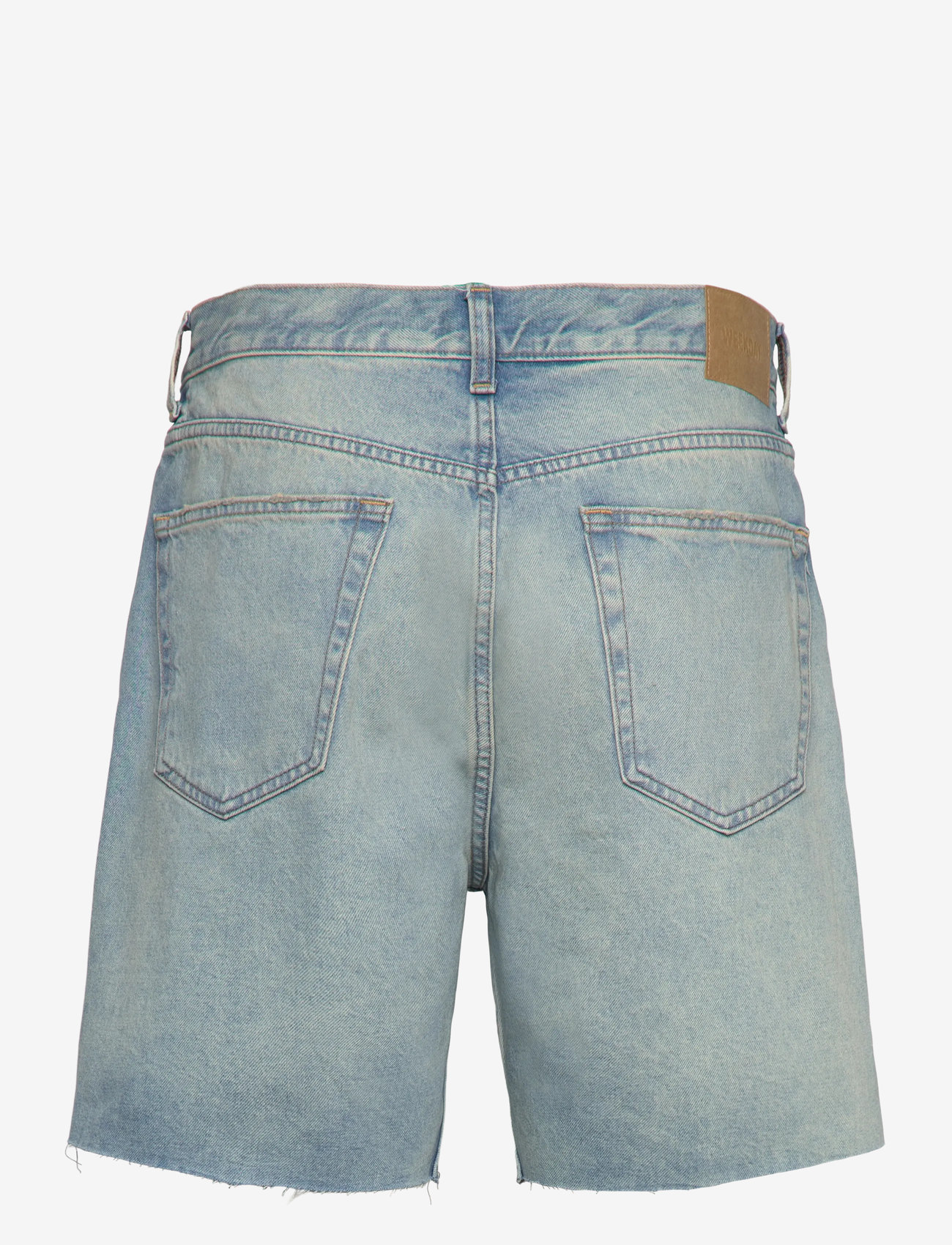 Weekday - Space Relaxed Mid-thigh Denim Shorts - jorts - bum blue - 1