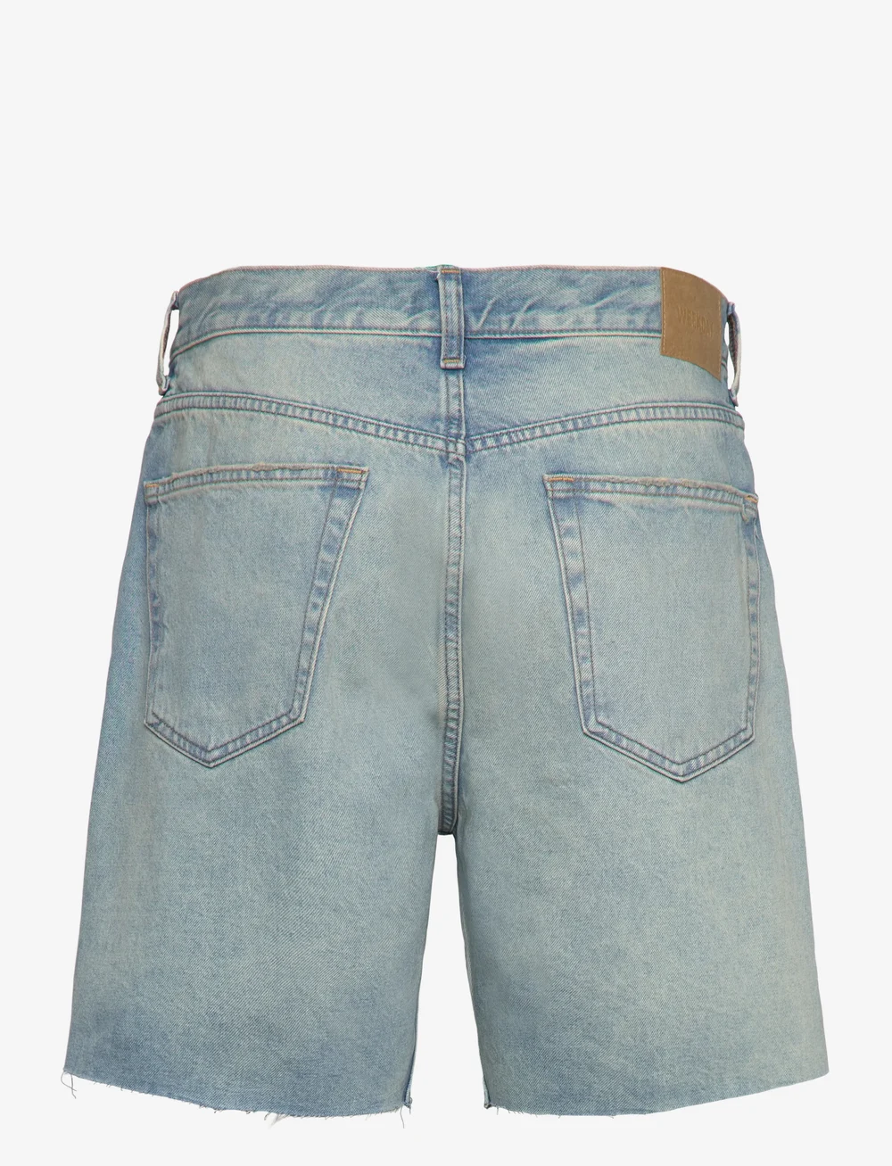 Weekday - Space Relaxed Mid-thigh Denim Shorts - jeans shorts - bum blue - 1