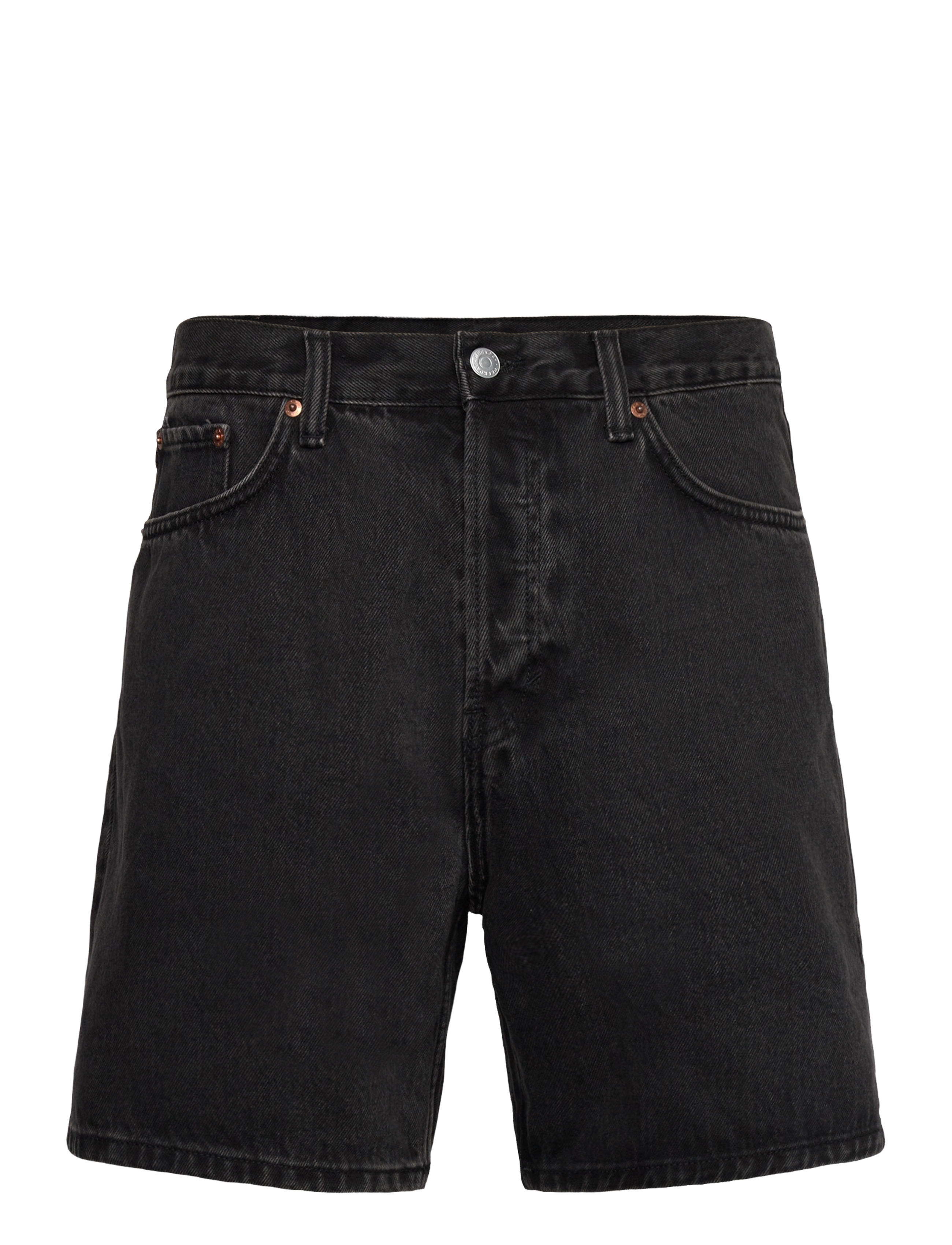 Weekday Space Denim Relaxed Shorts, 31, Black, Shorts > Denim, Herre