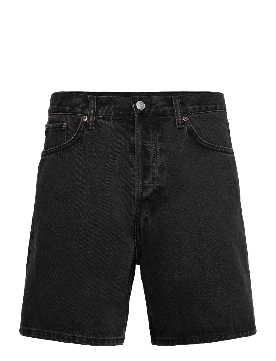 Weekday - Space Denim Relaxed Shorts - jorts - tuned black - 0