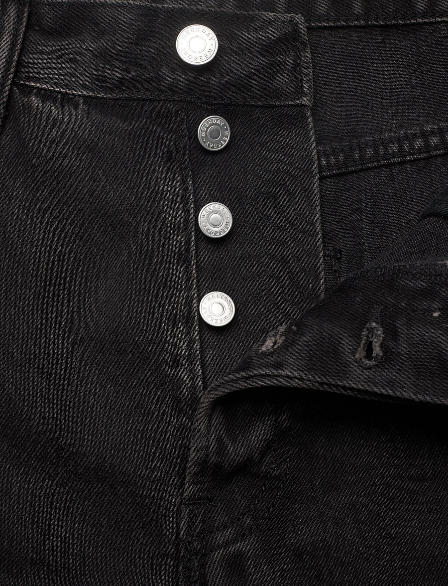 Weekday - Space Denim Relaxed Shorts - jorts - tuned black - 3