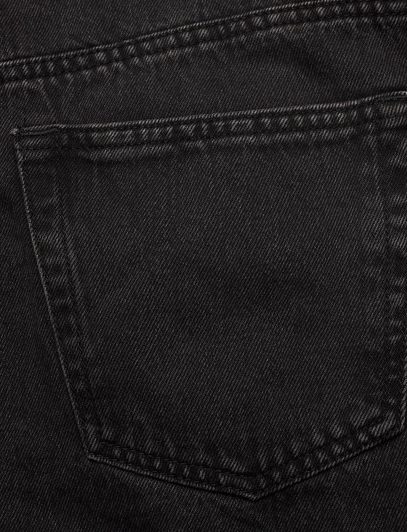 Weekday - Space Relaxed Mid-thigh Denim Shorts - jorts - tuned black - 4