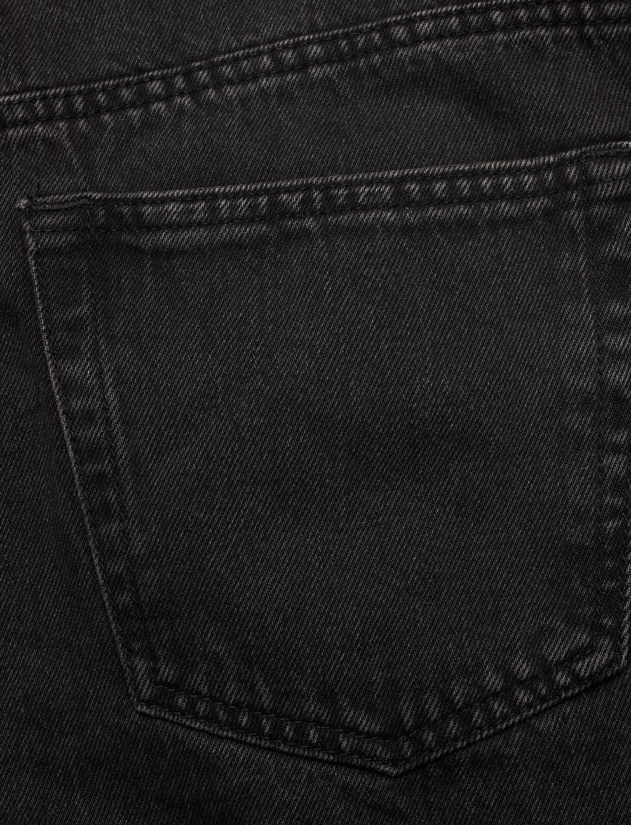 Weekday - Space Denim Relaxed Shorts - jorts - tuned black - 4
