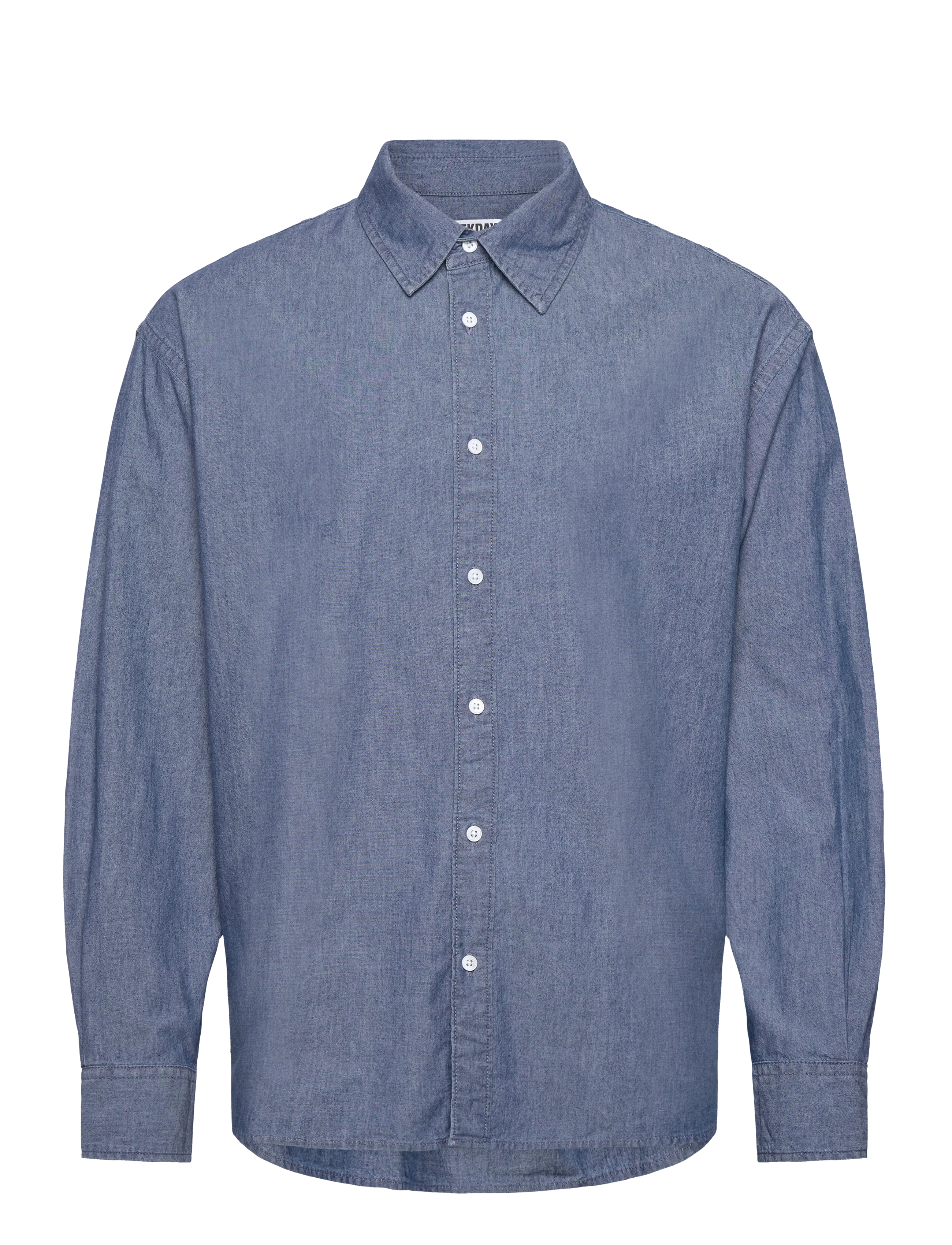 Weekday Oversized Long-Sleeved Denim Shirt, XL, Blue, Skjorter > Afslappet Shirts, Herre
