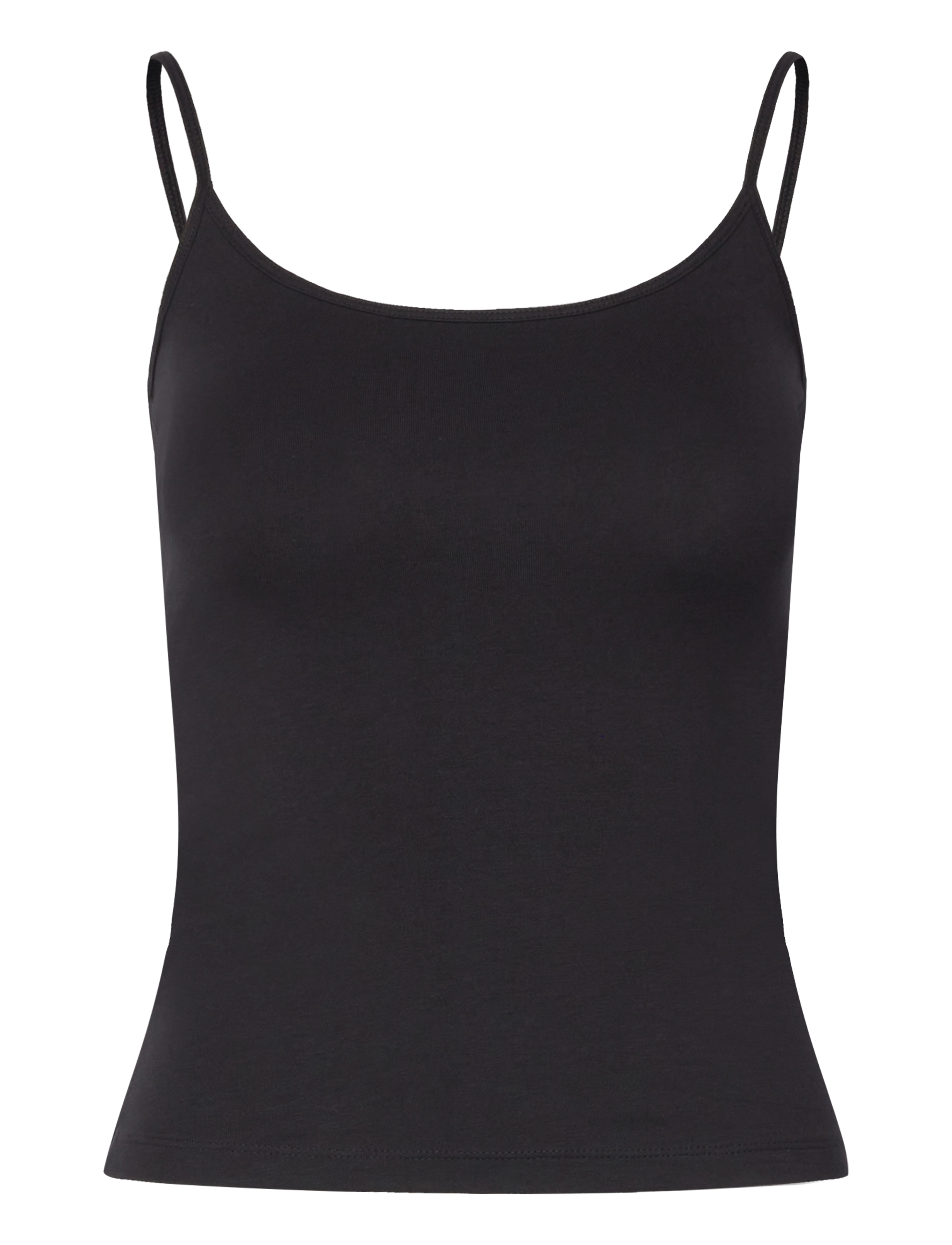 Weekday Fitted Strappy Scoop Neck Singlet - Populärt just nu - BLACK / black