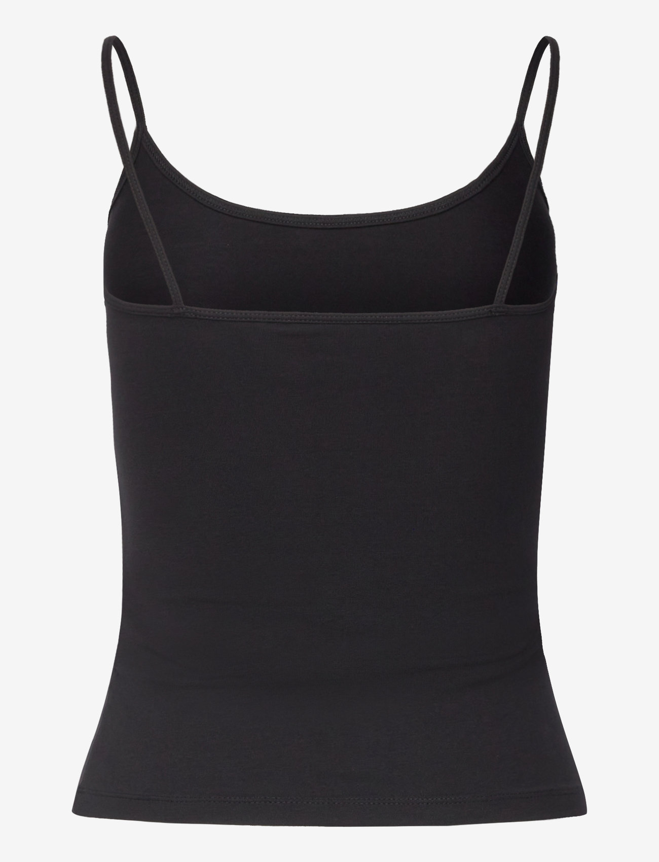 Weekday - Fitted Strappy Scoop Neck Singlet - ermeløse topper - black - 1