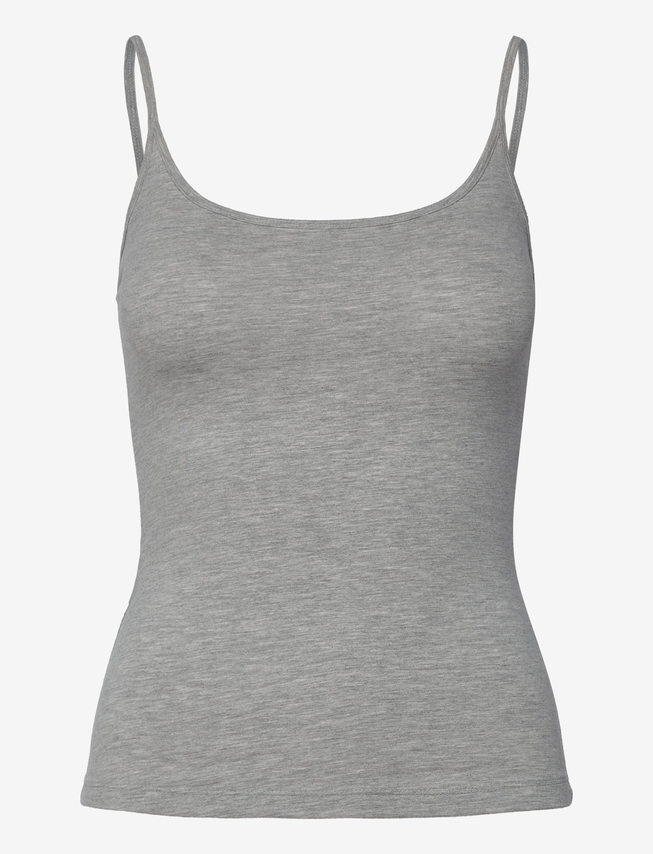 Weekday - Fitted Strappy Scoop Neck Singlet - grey dusty light - 0