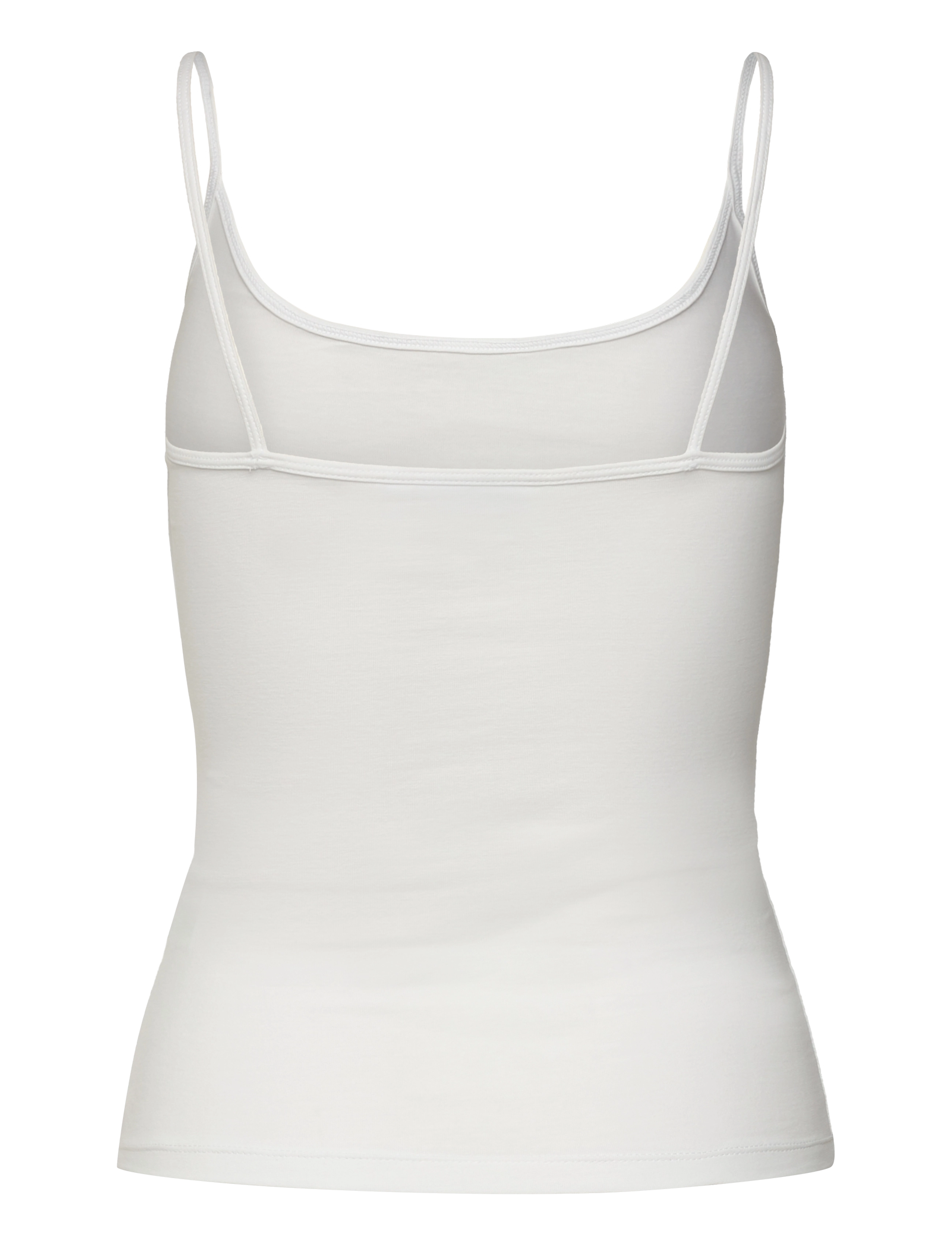 Weekday - Fitted Strappy Scoop Neck Singlet - tanktops - white - 1