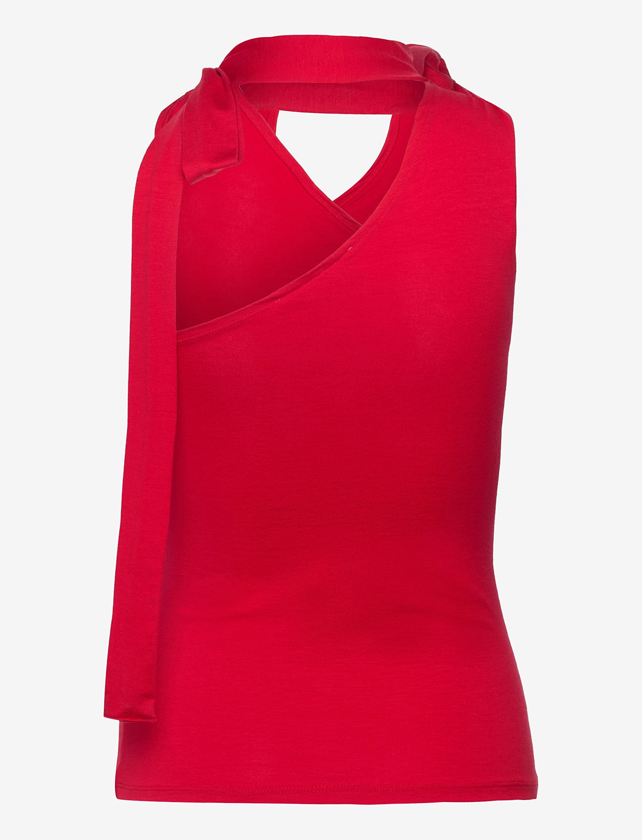 Weekday - Lyocell One-shoulder Tie Top - Ärmellose tops - red medium - 1