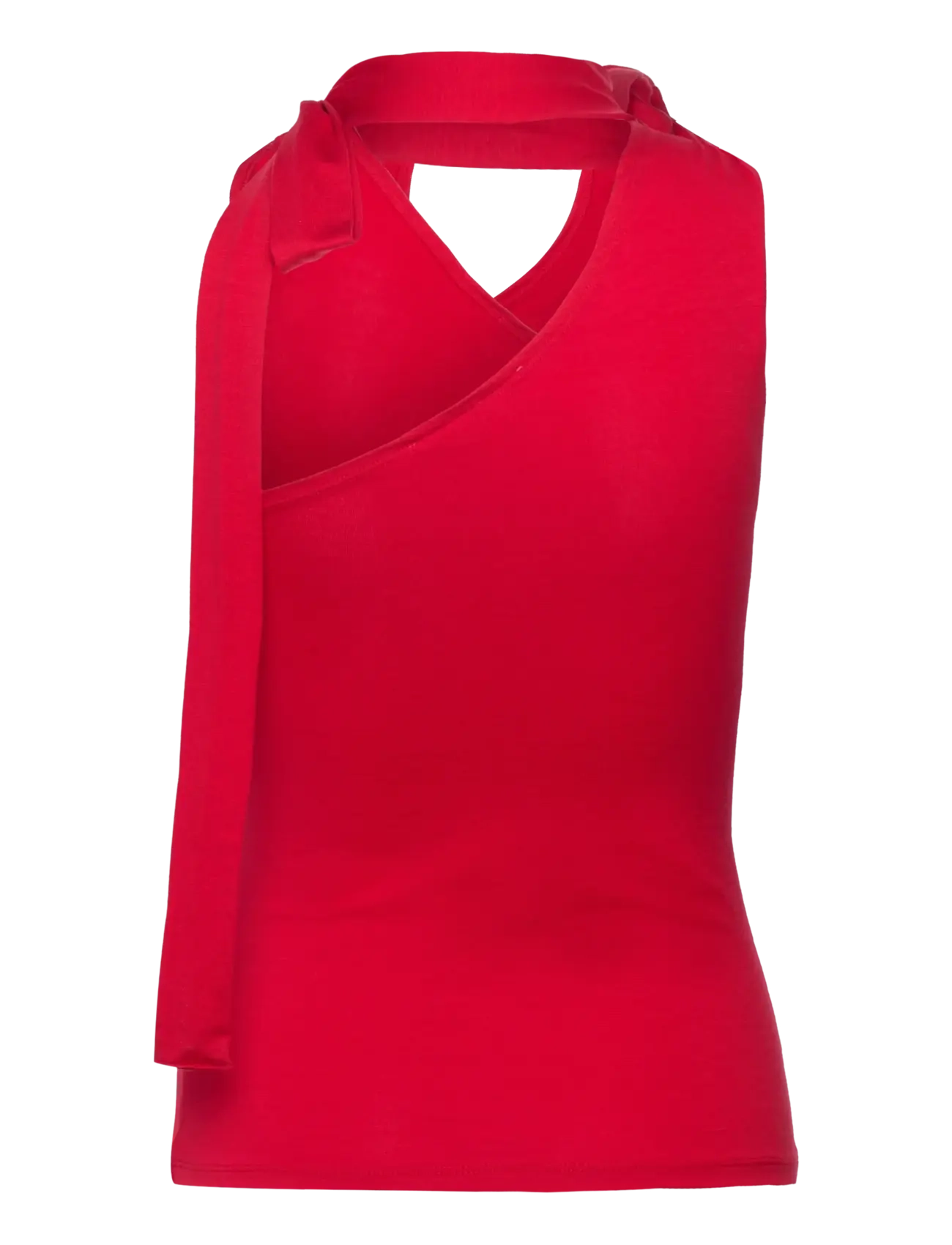 Weekday - Lyocell One-shoulder Tie Top - red medium - 1