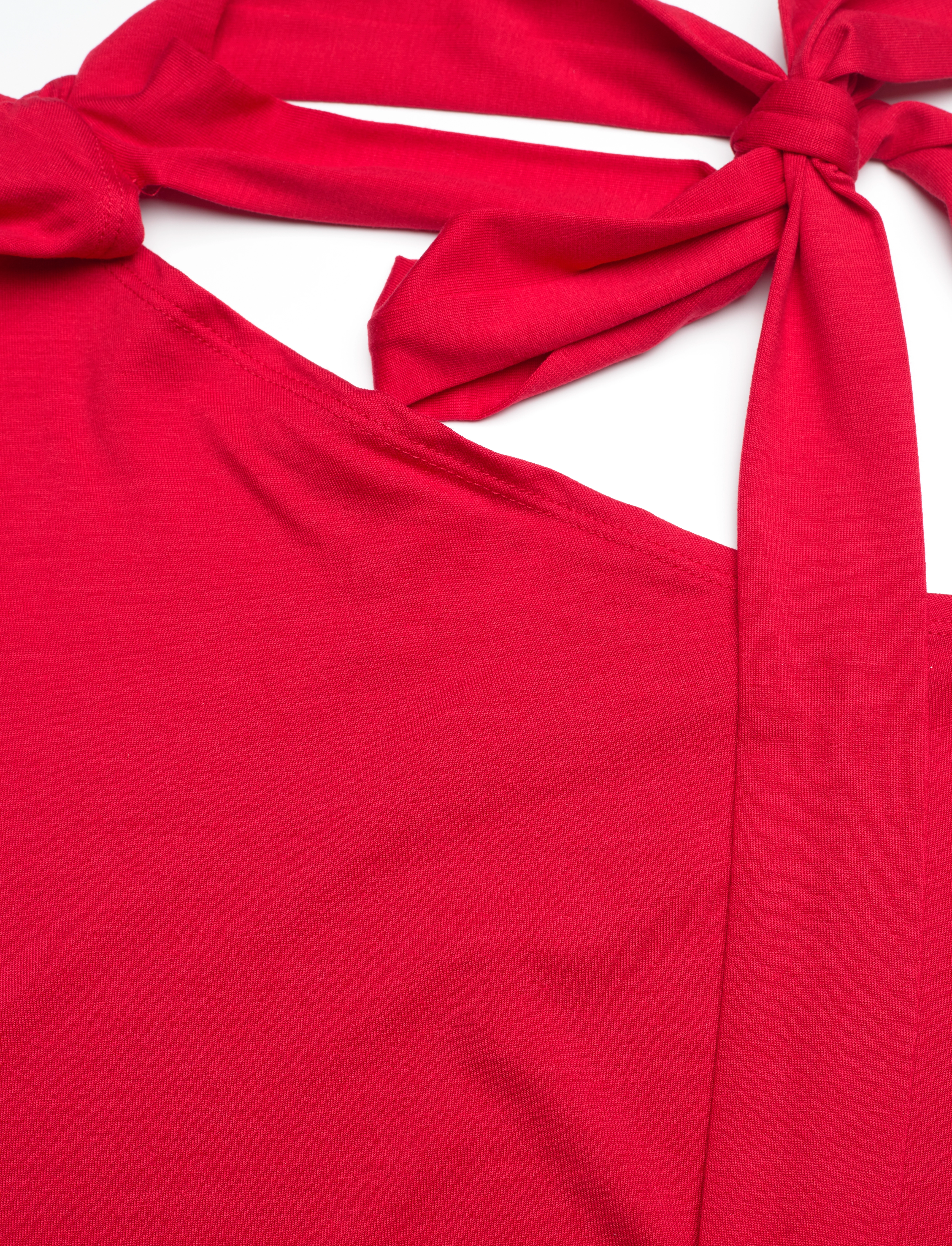 Weekday - Lyocell One-shoulder Tie Top - red medium - 2