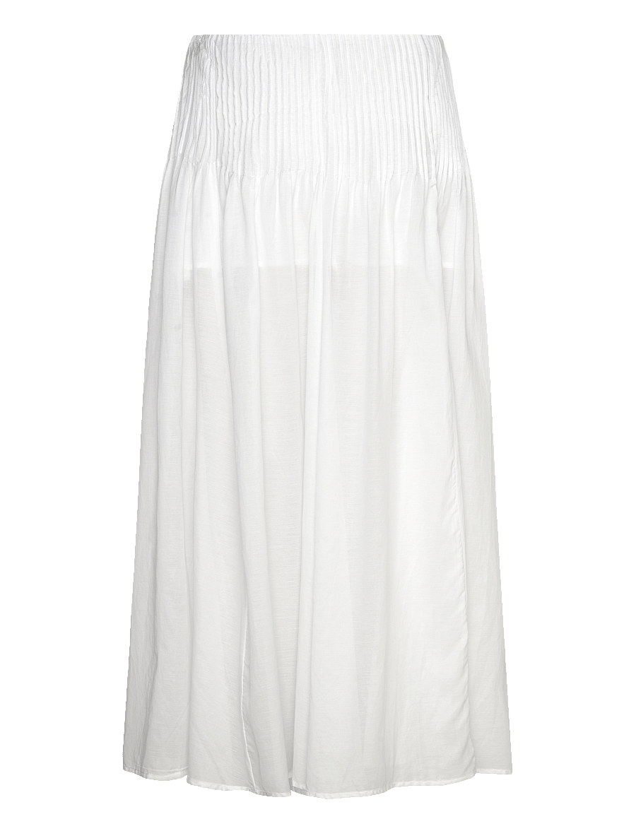 Weekday - Pleated Mid Rise Maxi Skirt - maxi nederdele - white - 1
