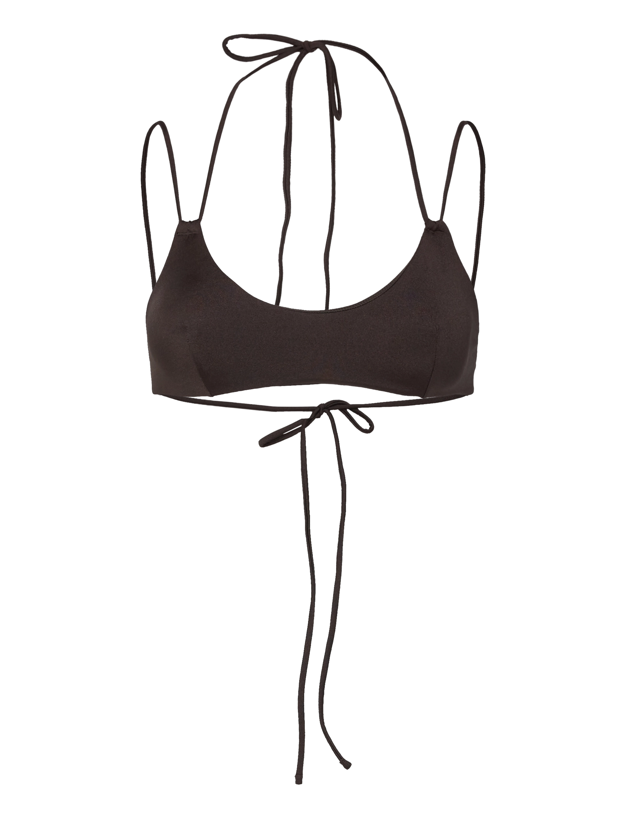 Weekday Bikini Top, S, Oberteile, Braun - Bandeau Bikinitops, Frauen