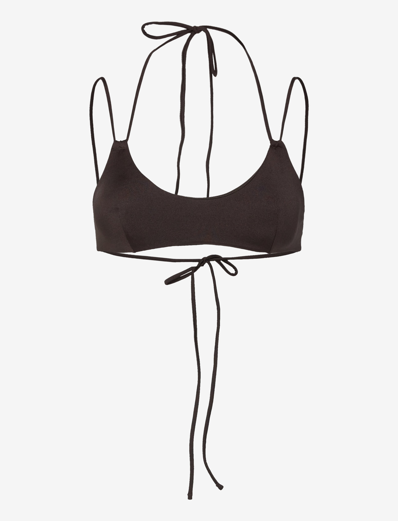 Weekday - Bikini Top - bandeau-bikinis - dark brown - 0