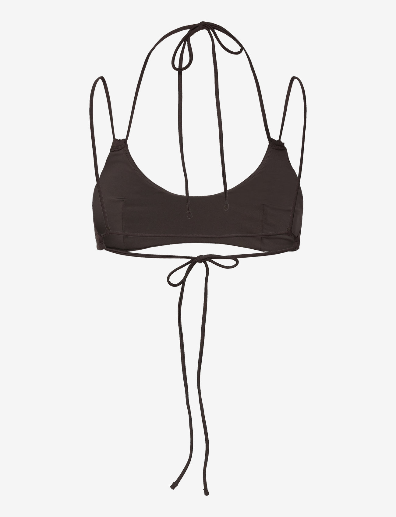 Weekday - Bikini Top - bandeau-bikinis - dark brown - 1