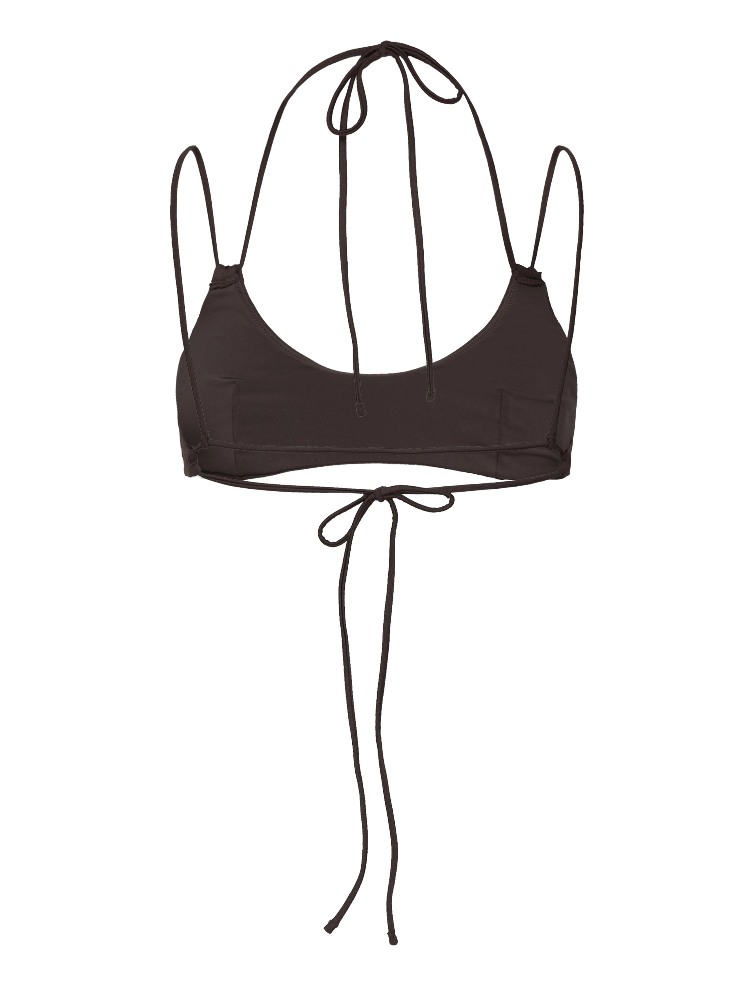 Weekday - Bikini Top - bandeau bikini - dark brown - 1