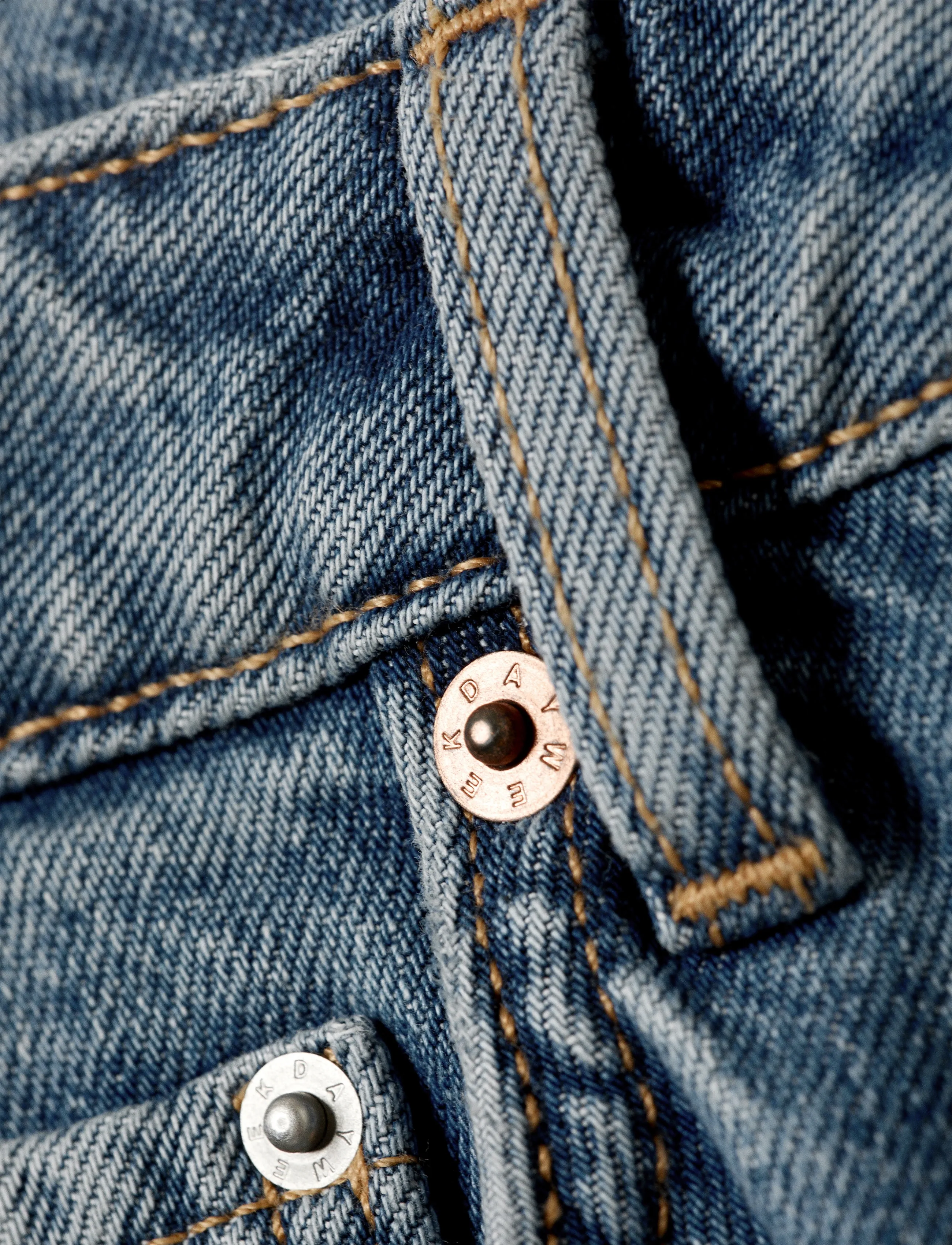Weekday - Curve High Waisted Wide Leg Denim Shorts - jorts - blue horses - 2