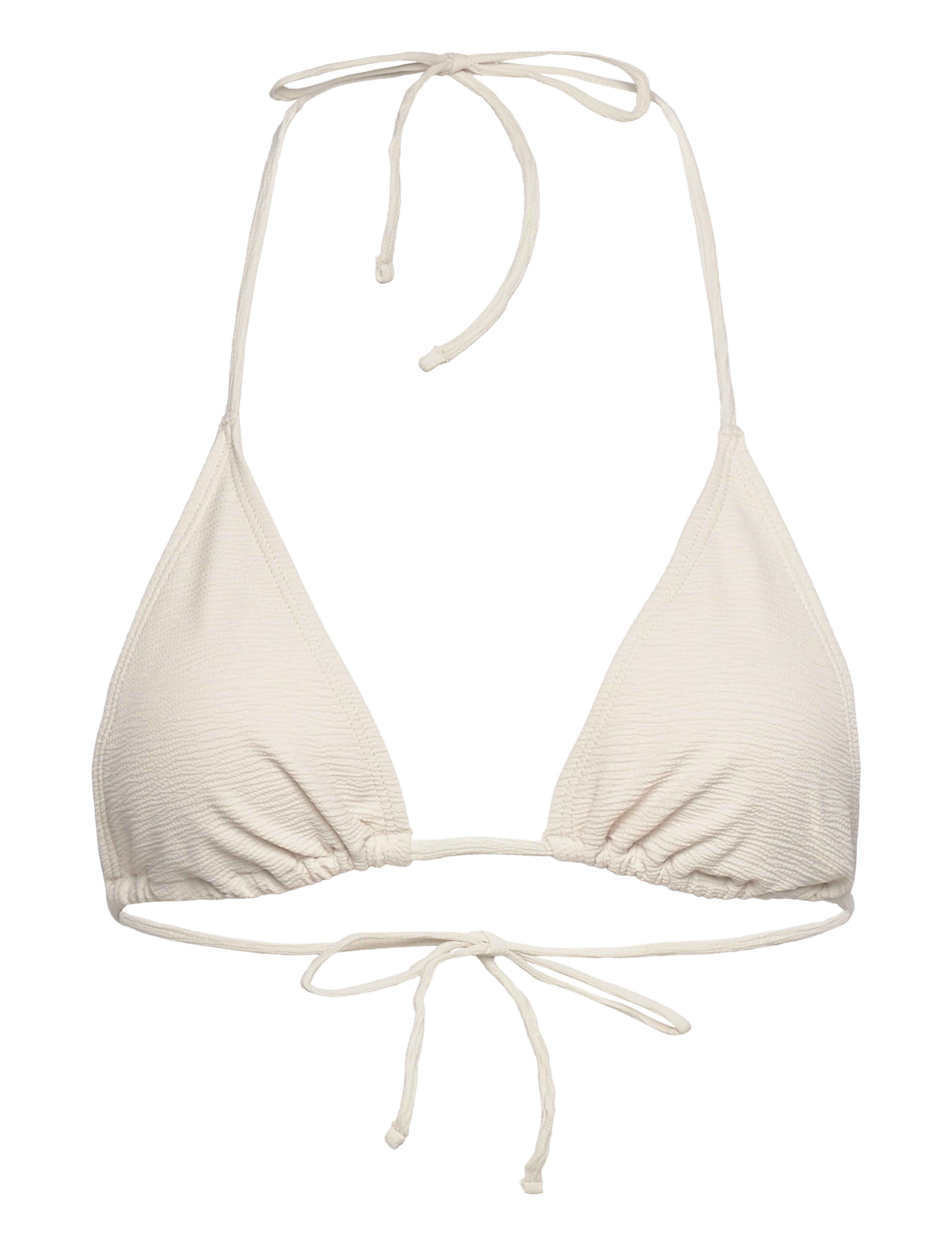 Weekday - Structured Strappy Triangle Bikini Top - white dusty light - 0