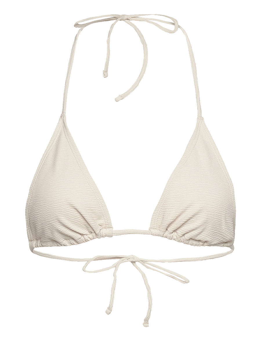 Weekday - Structured Strappy Triangle Bikini Top - white dusty light - 0