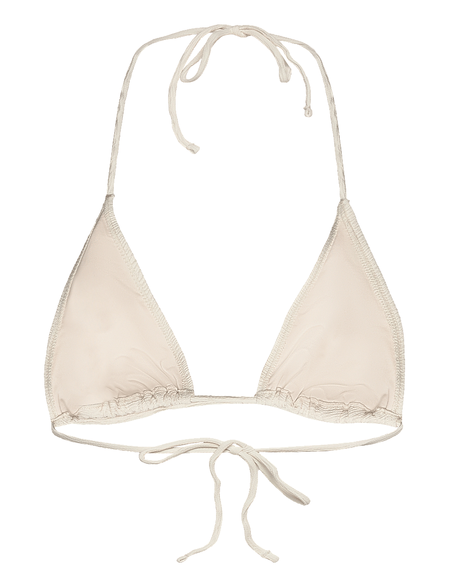 Weekday - Structured Strappy Triangle Bikini Top - white dusty light - 1