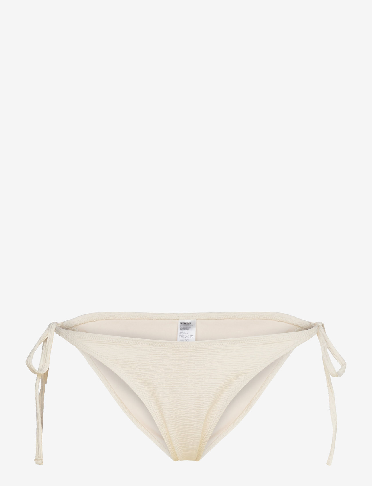 Weekday - Structured Strappy Tie Bikini Bottoms - bikinis mit seitenbändern - white dusty light - 0