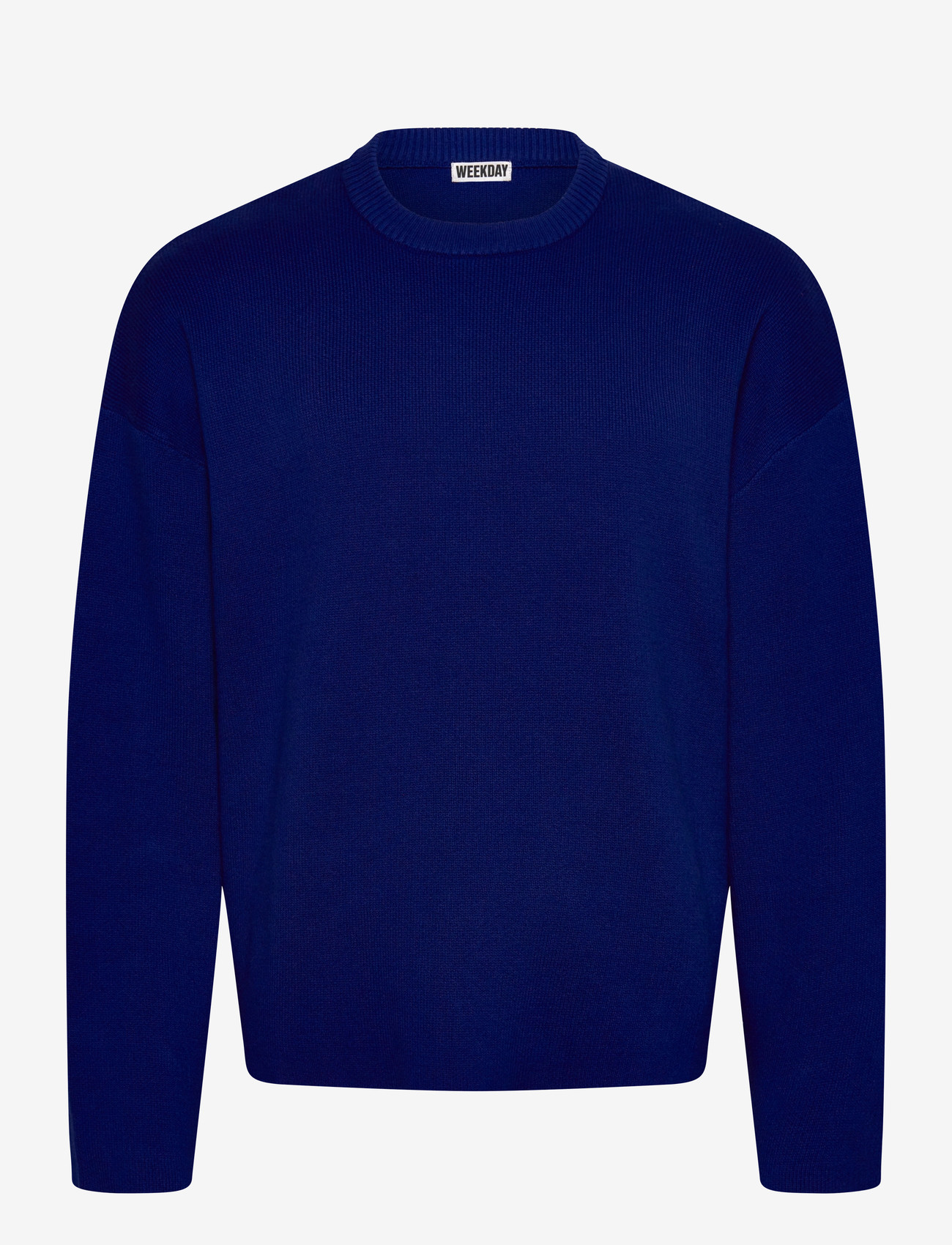 Weekday - Boxy Knitted Cotton Sweater - Ümmarguse kaelusega kudumid - bright blue - 0