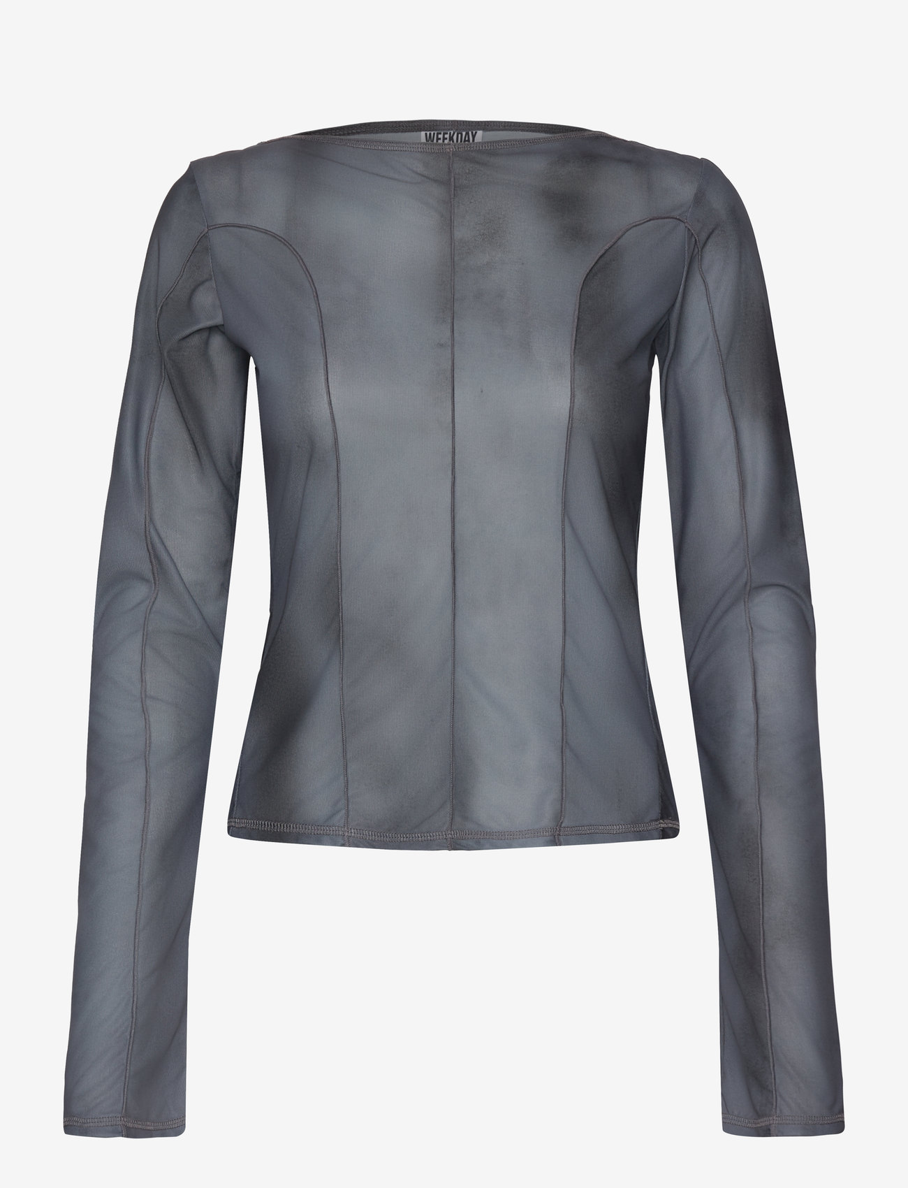 Weekday - Printed Long Sleeve - t-shirts met lange mouwen - dark grey - 0