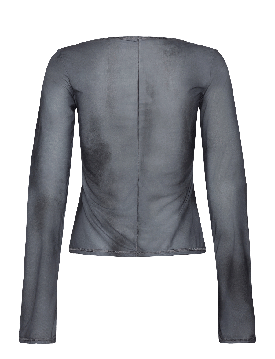 Weekday - Printed Long Sleeve - långärmade toppar - dark grey - 1